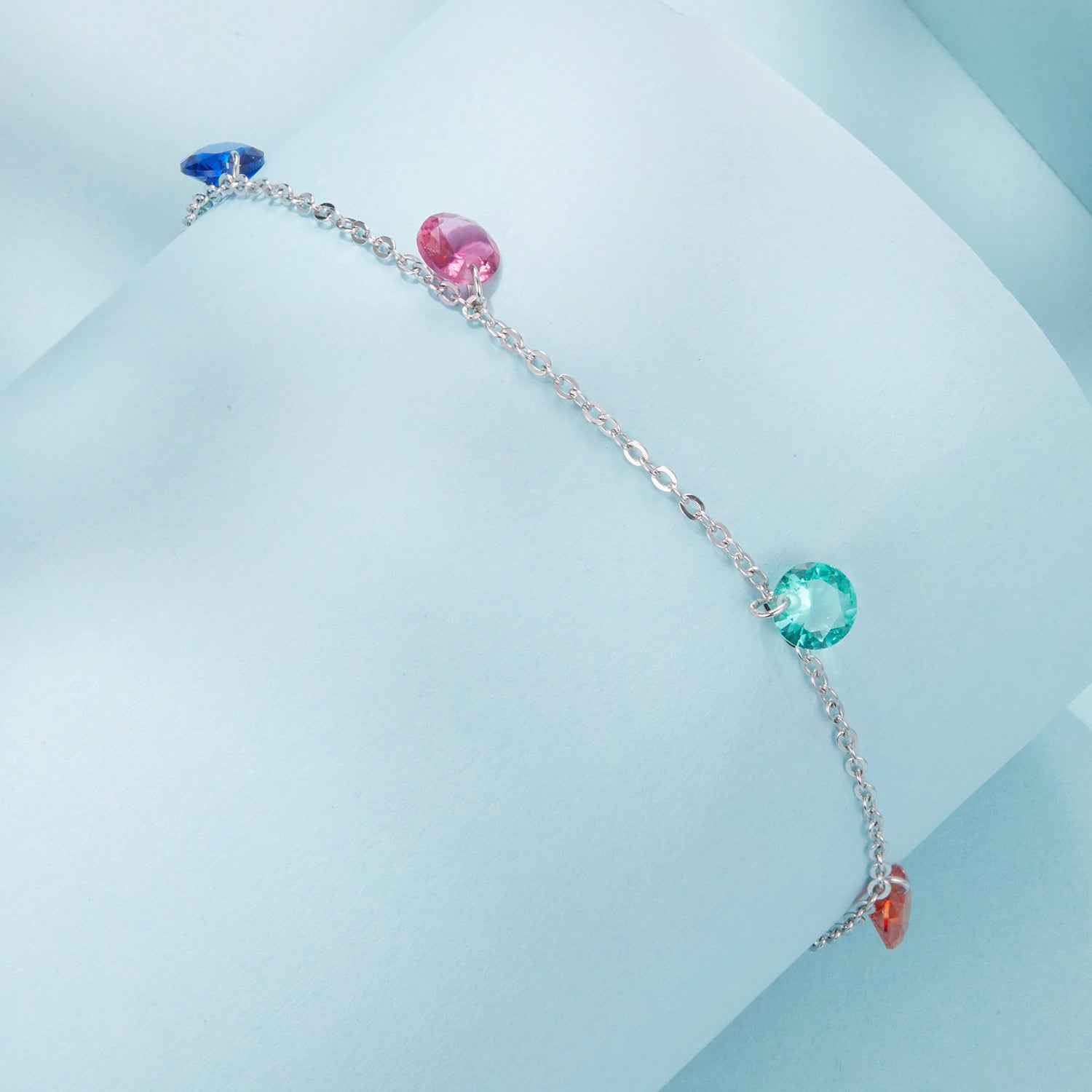 925 Sterling Silver White Gold Plated 16+5cm Pavé Setting CZ Bracelet