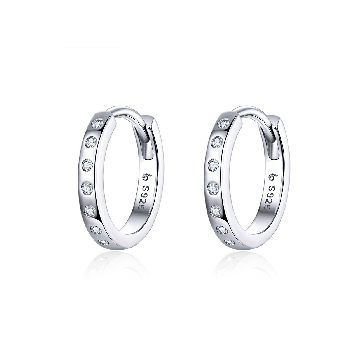 925 Sterling Silver Earrings with Pavé Setting CZ for Women