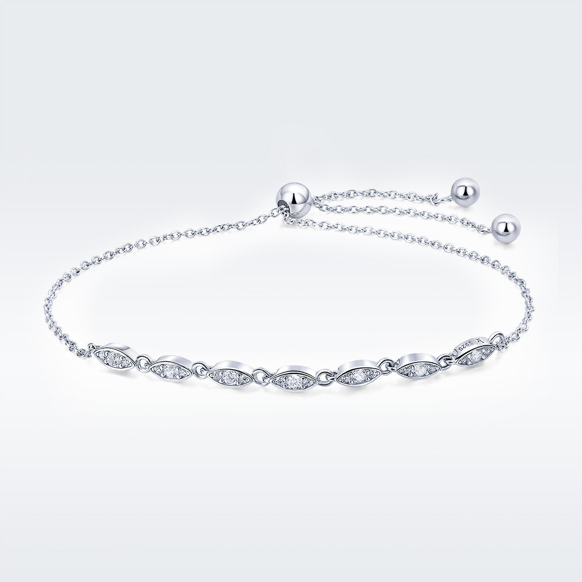 925 Sterling Silver Bracelet 22cm for Women