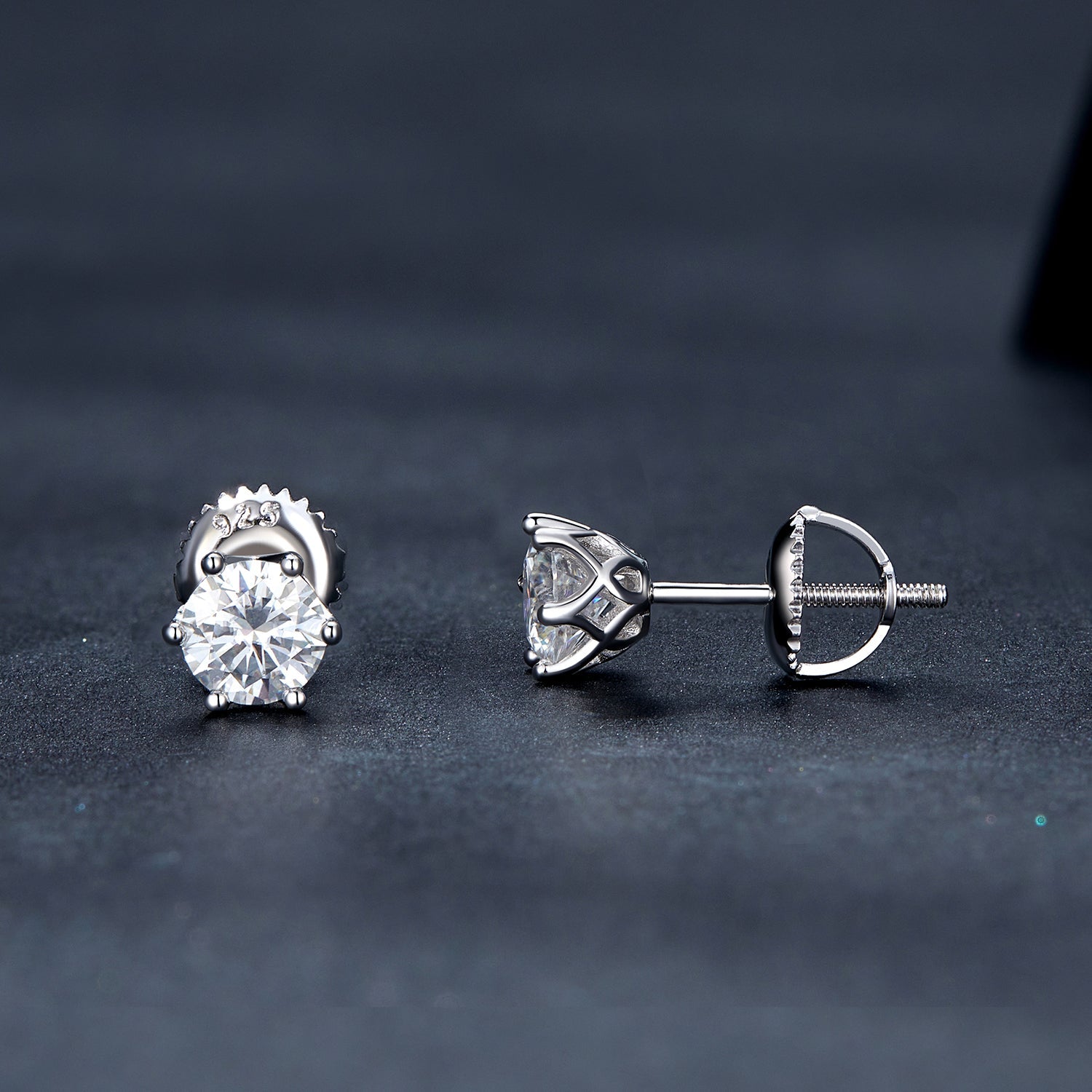 925 Sterling Silver Moissanite Earrings for Women