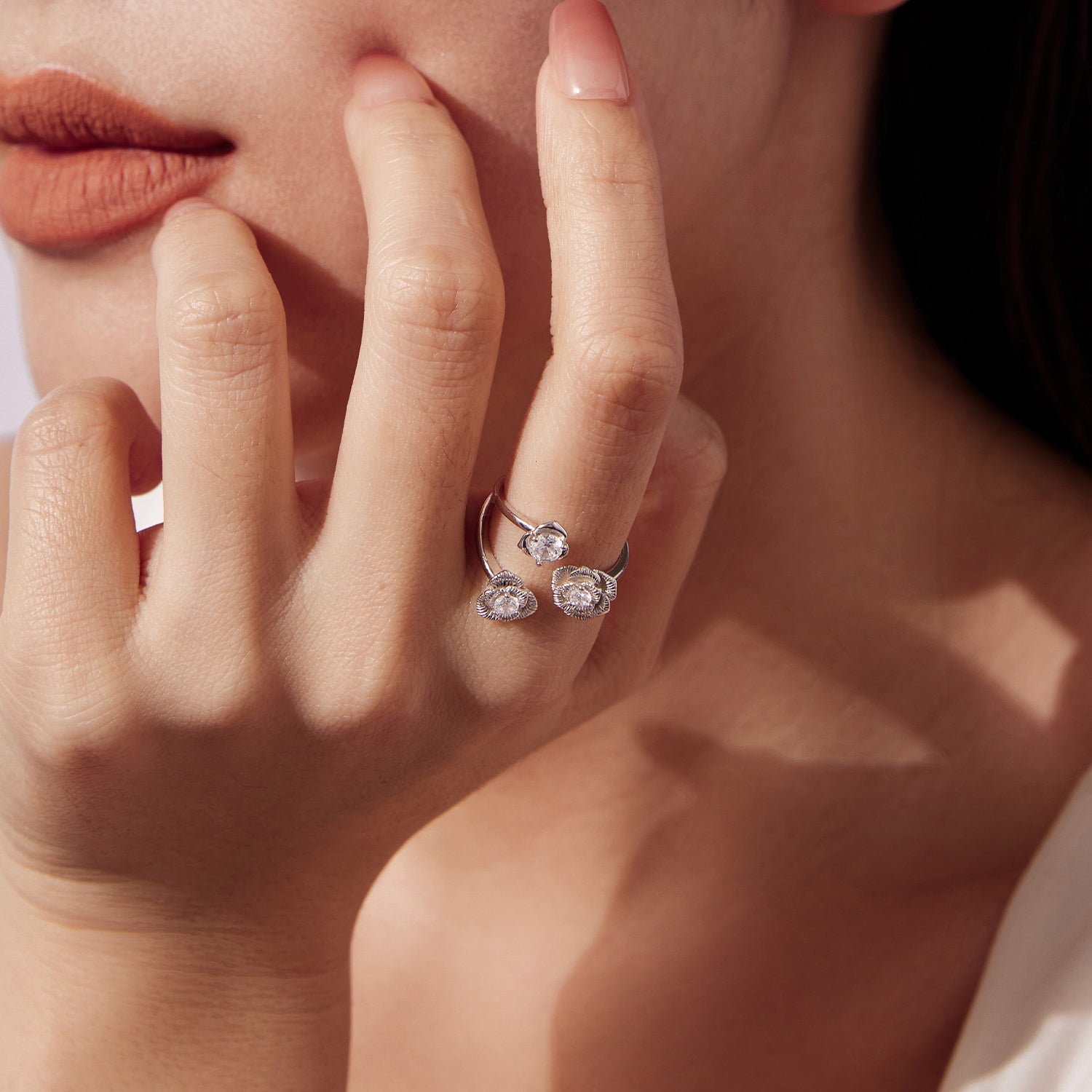 925 Sterling Silver 0.8cm Pavé Setting CZ Ring