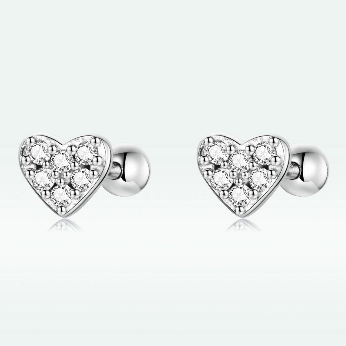 925 Sterling Silver Earrings with Pavé Setting CZ