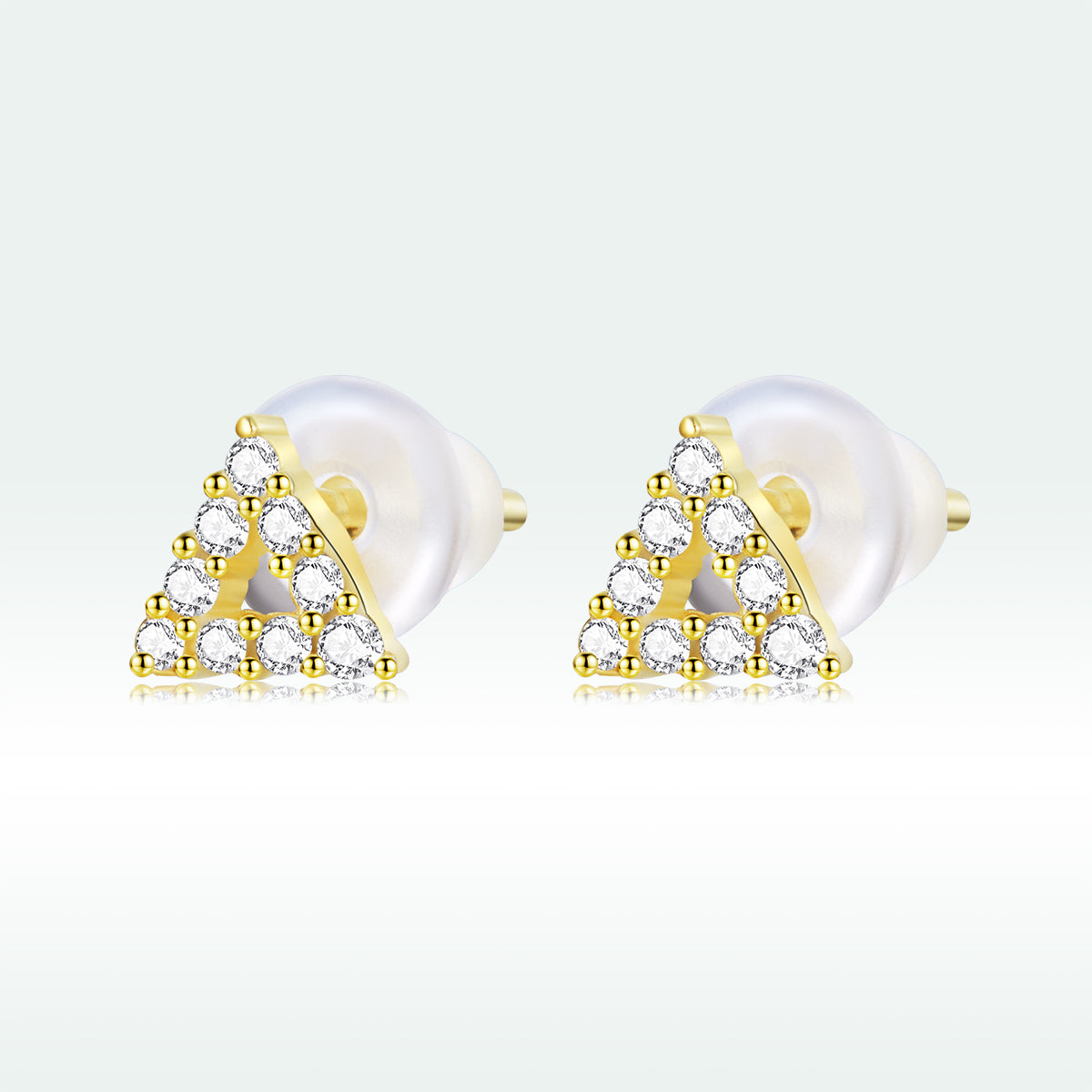 925 Sterling Silver & Plated Gold CZ Earrings for Women