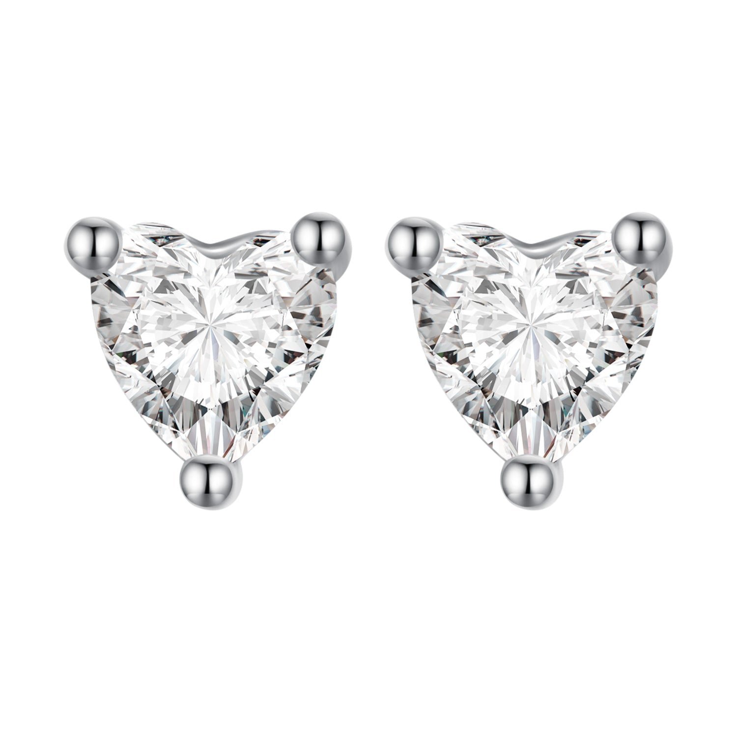 999 Platinum Plated S925 Silver Pavé Setting Earrings for Women