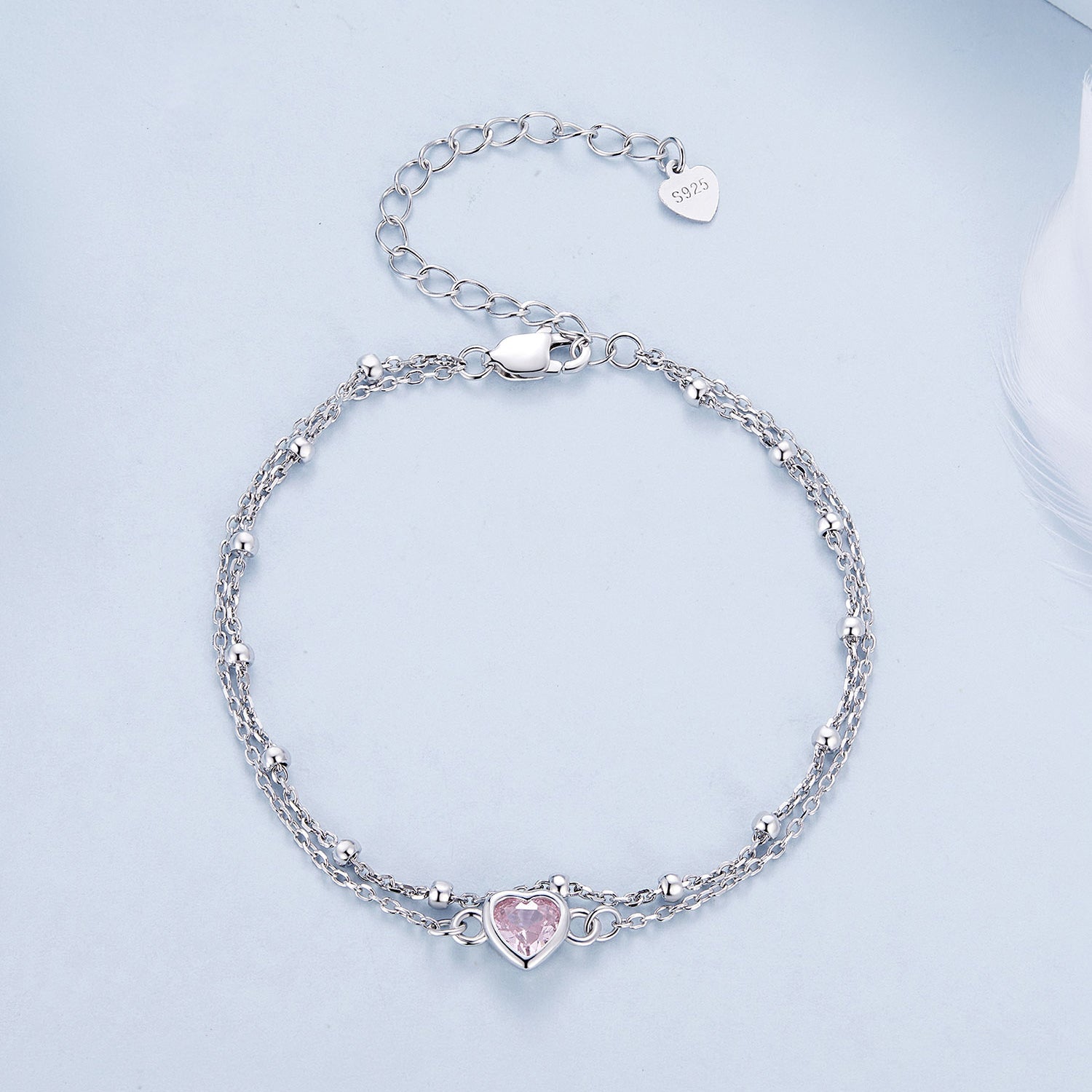S925 Sterling Silver Pavé CZ Plated Bracelet for Women
