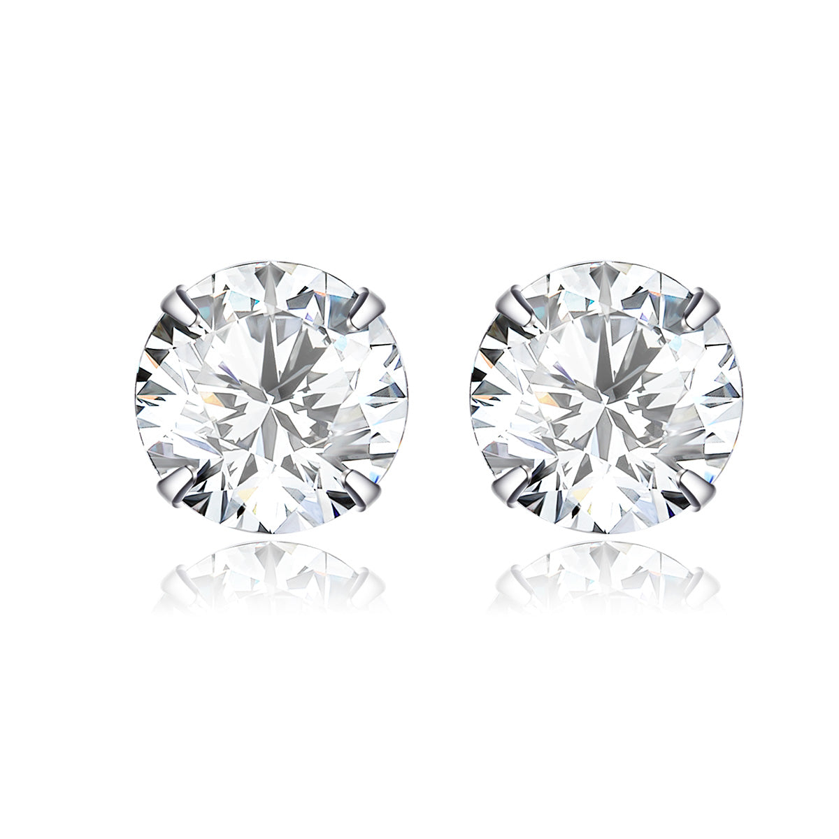 925 Sterling Silver Earrings with Pavé Setting CZ