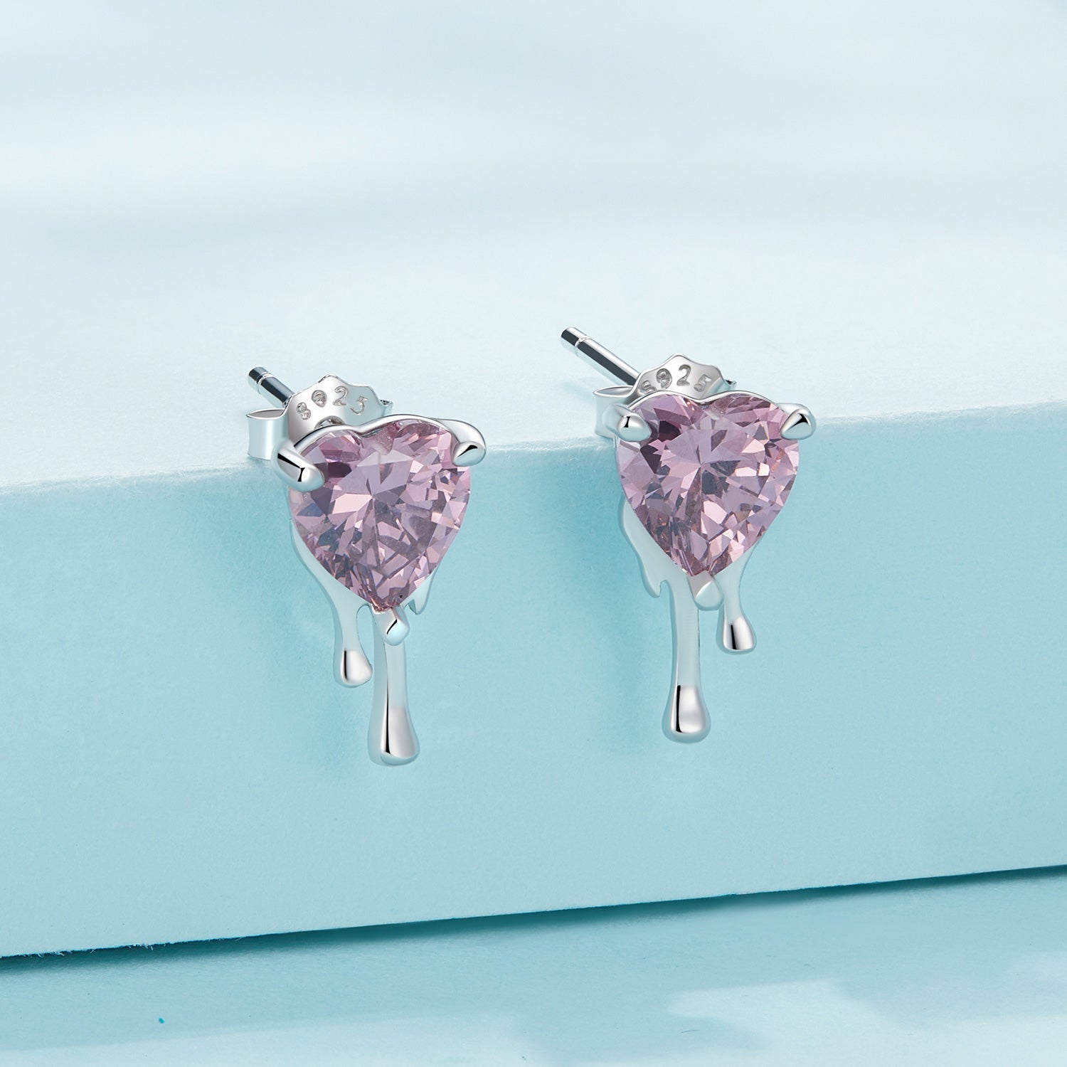 925 Sterling Silver CZ Earrings with Pavé Setting for Women
