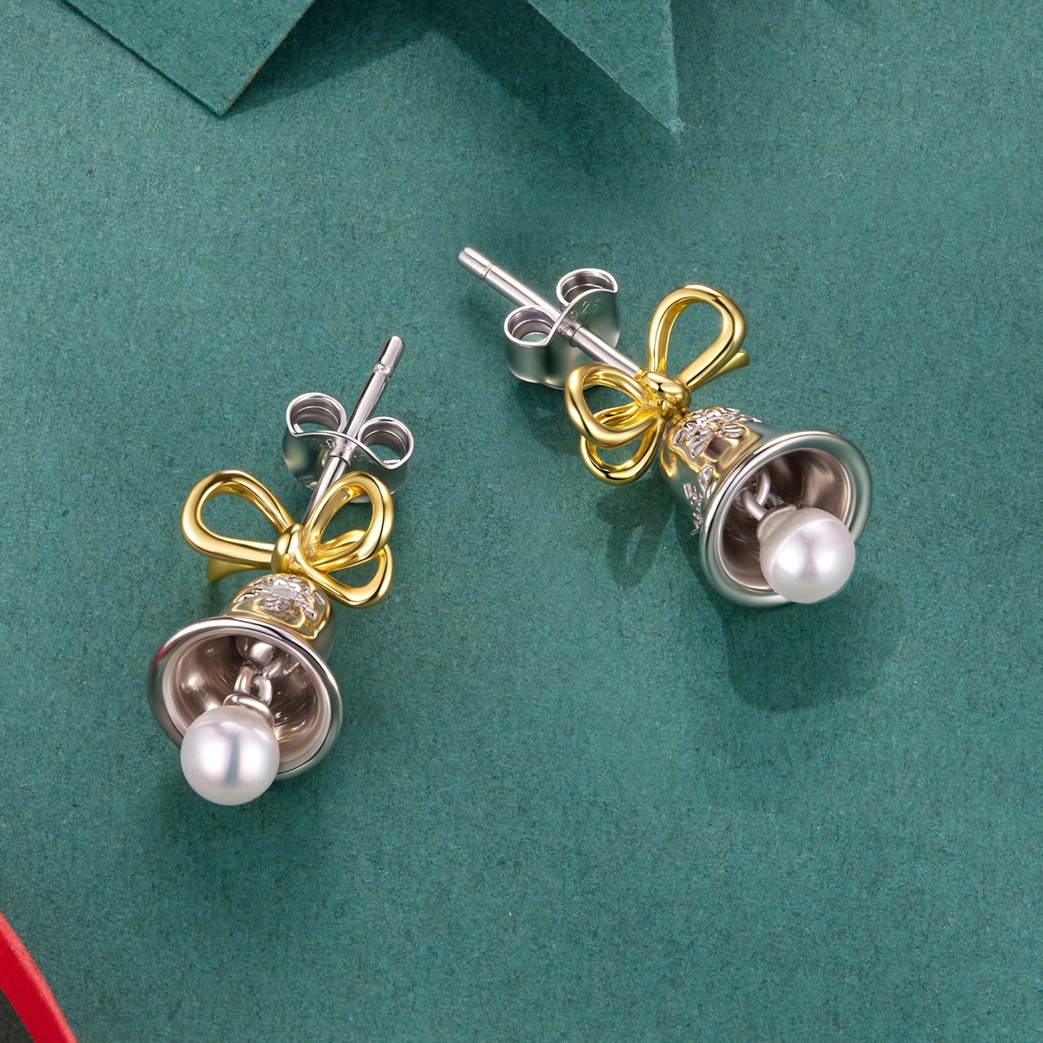 925 Sterling Silver Earrings with Synthetic Pearl, 1.7*0.9cm for Women
