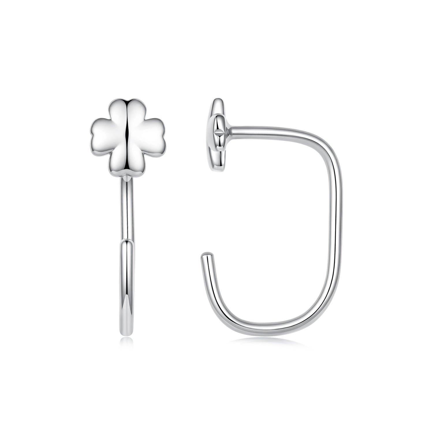 S925 Silver Brass and White Gold Plated 1.4cm Earrings for Women