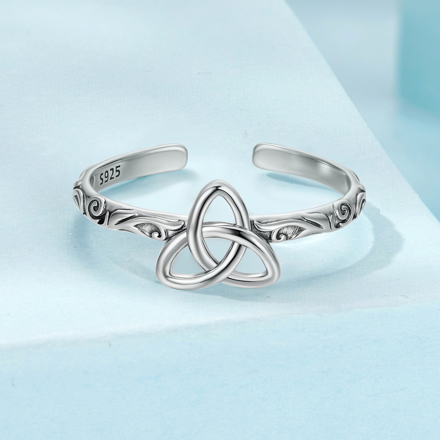 925 Sterling Silver Oxidized Silver Ring for Women