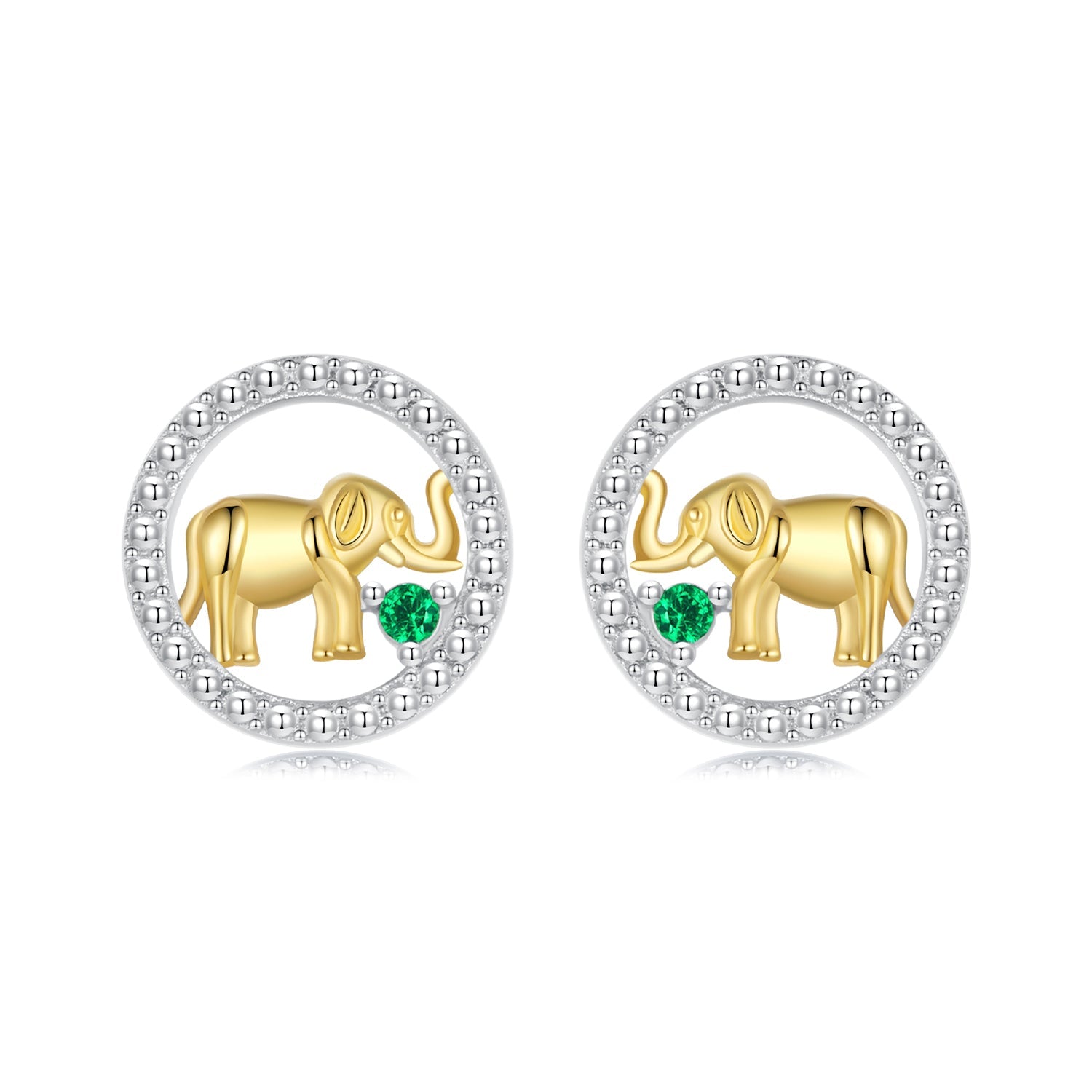 925 Sterling Silver Earrings with CZ in White Gold Plated for Women