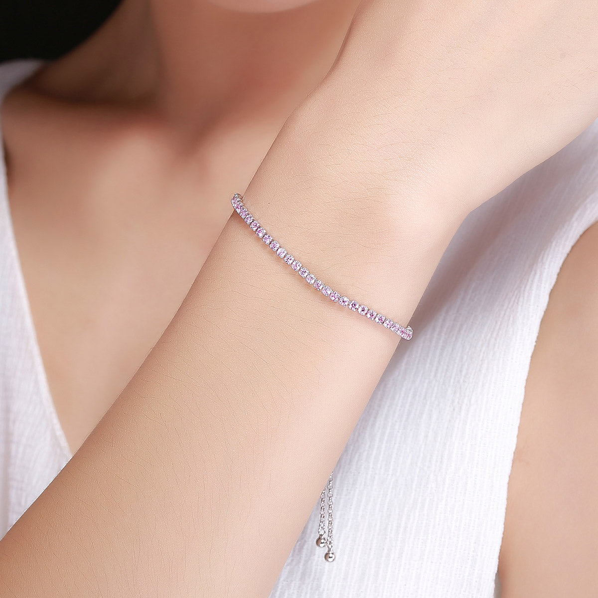 925 Sterling Silver Bracelet 27cm for Women