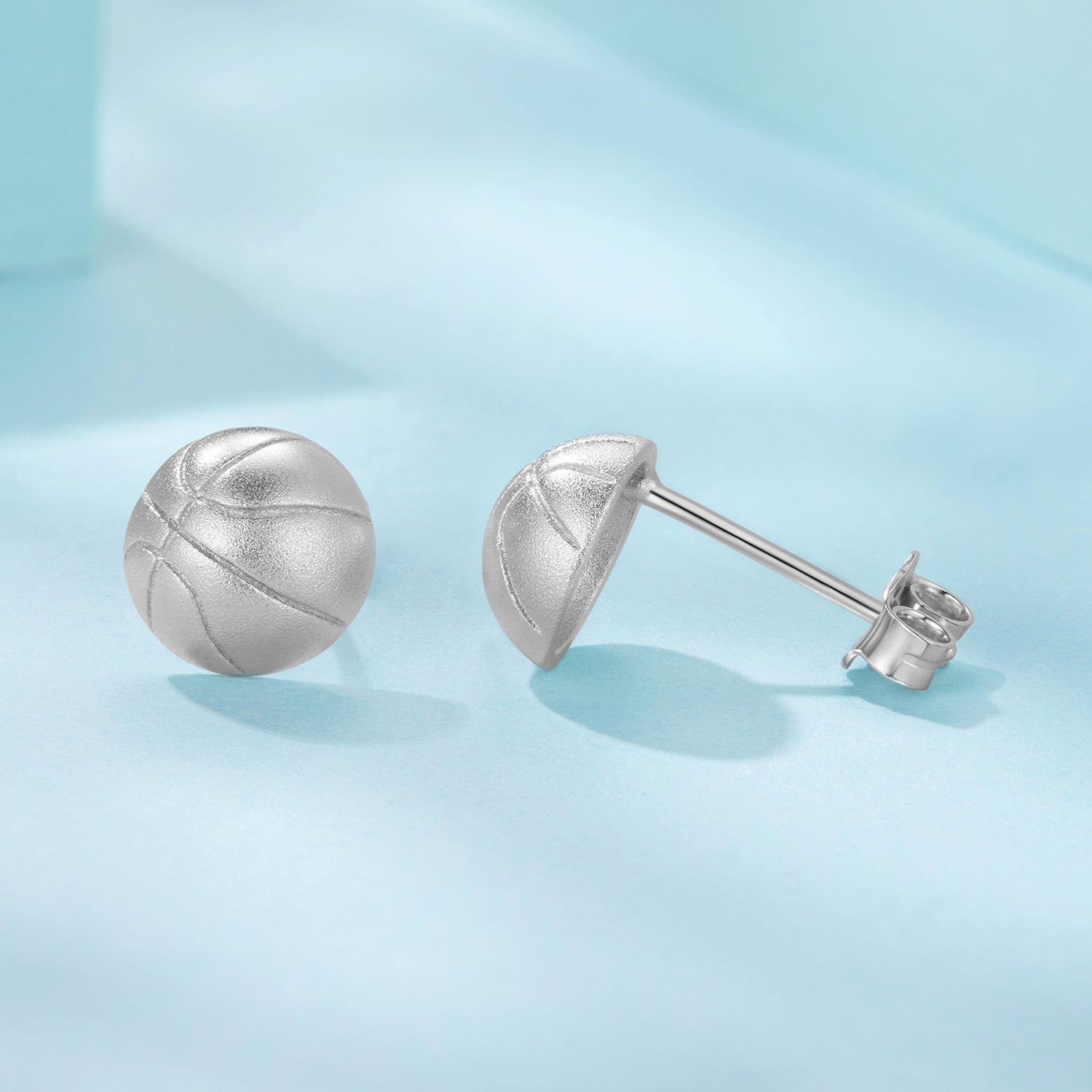 925 Sterling Silver Plated White Gold Earrings