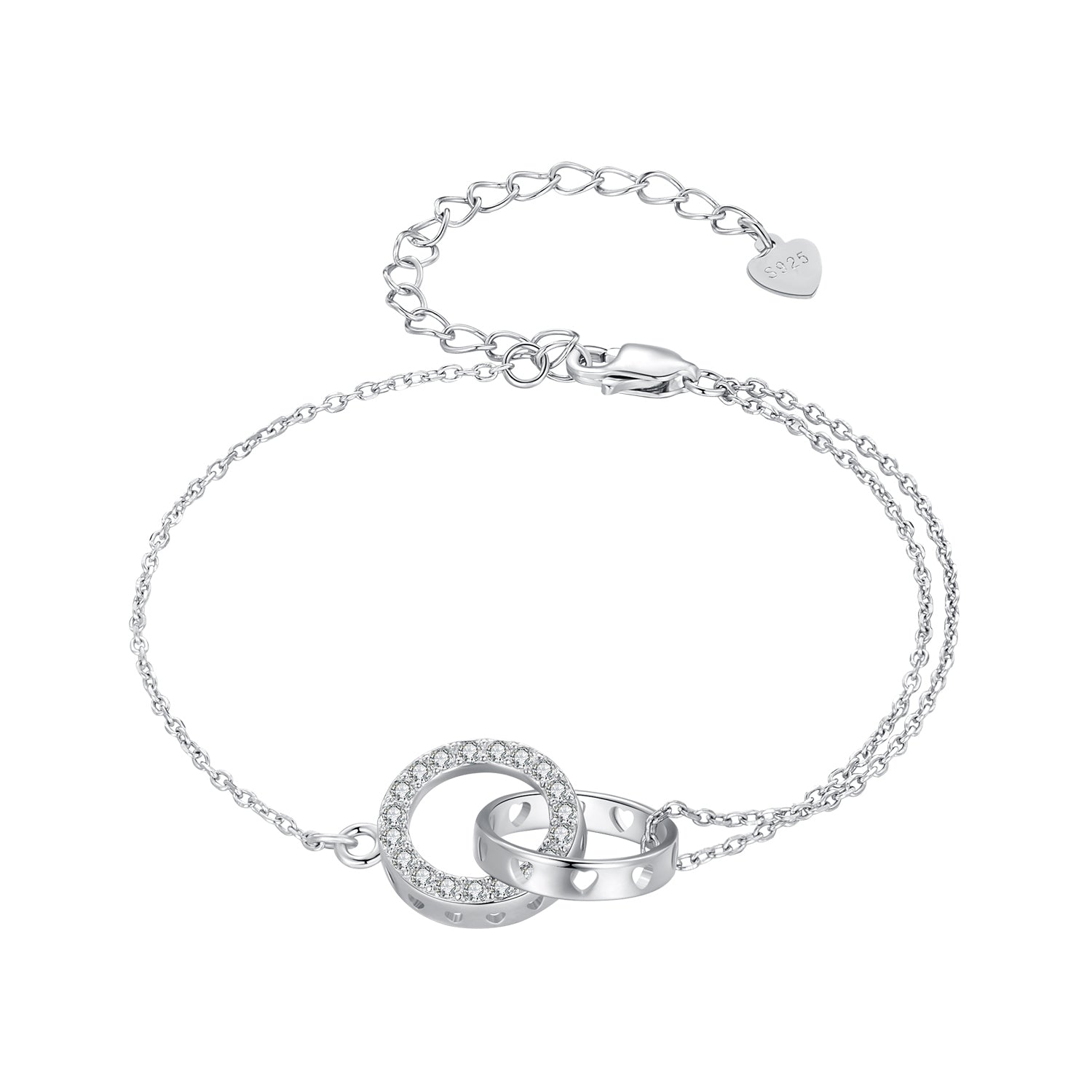 925 Sterling Silver CZ Pavé Setting Bracelet