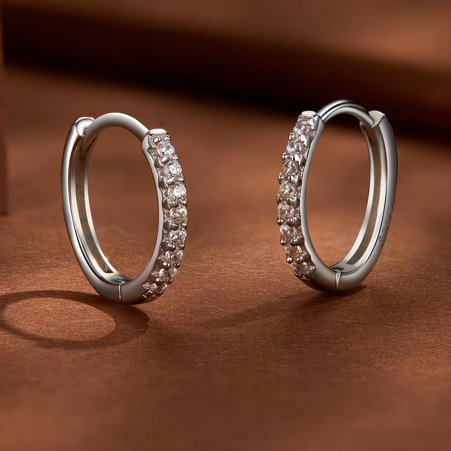 S925 Sterling Silver 2.0mm Moissanite Earrings for Women