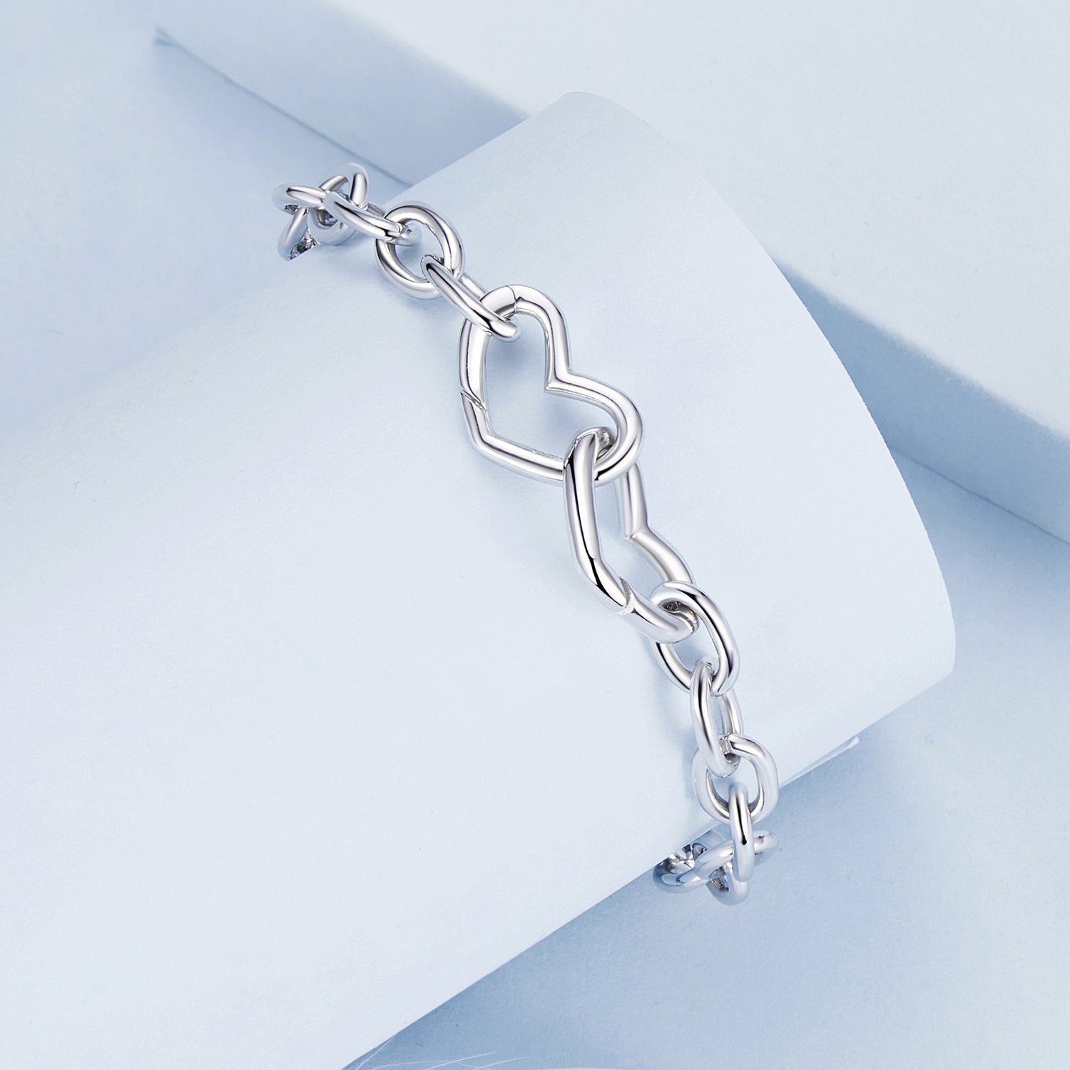 925 Sterling Silver Plated White Gold 19.0 cm Bracelet
