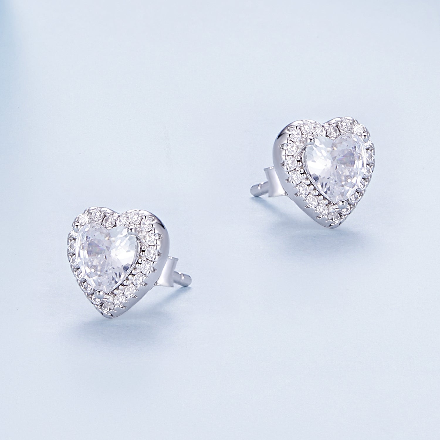 925 Sterling Silver Pavé Setting CZ Earrings