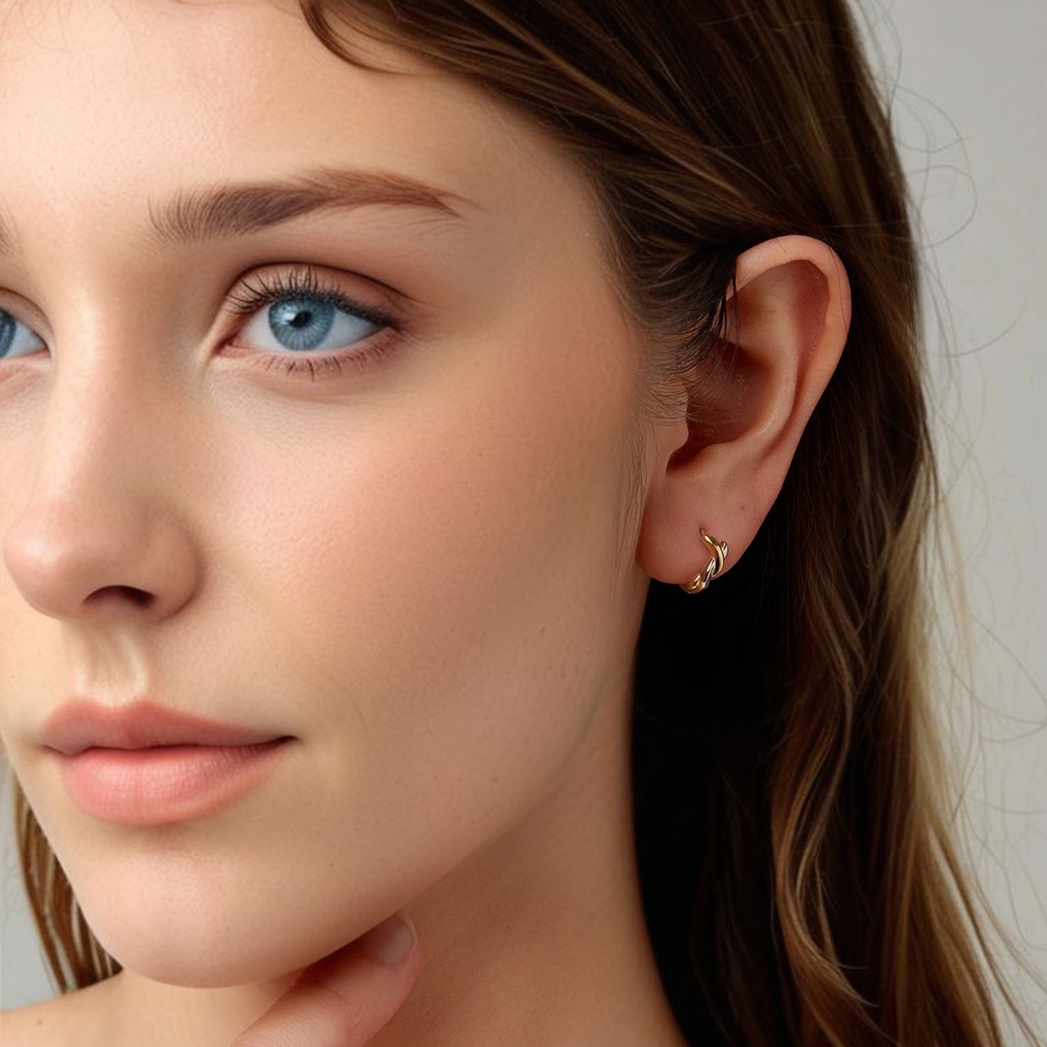 925 Sterling Silver White Gold Plated Earrings
