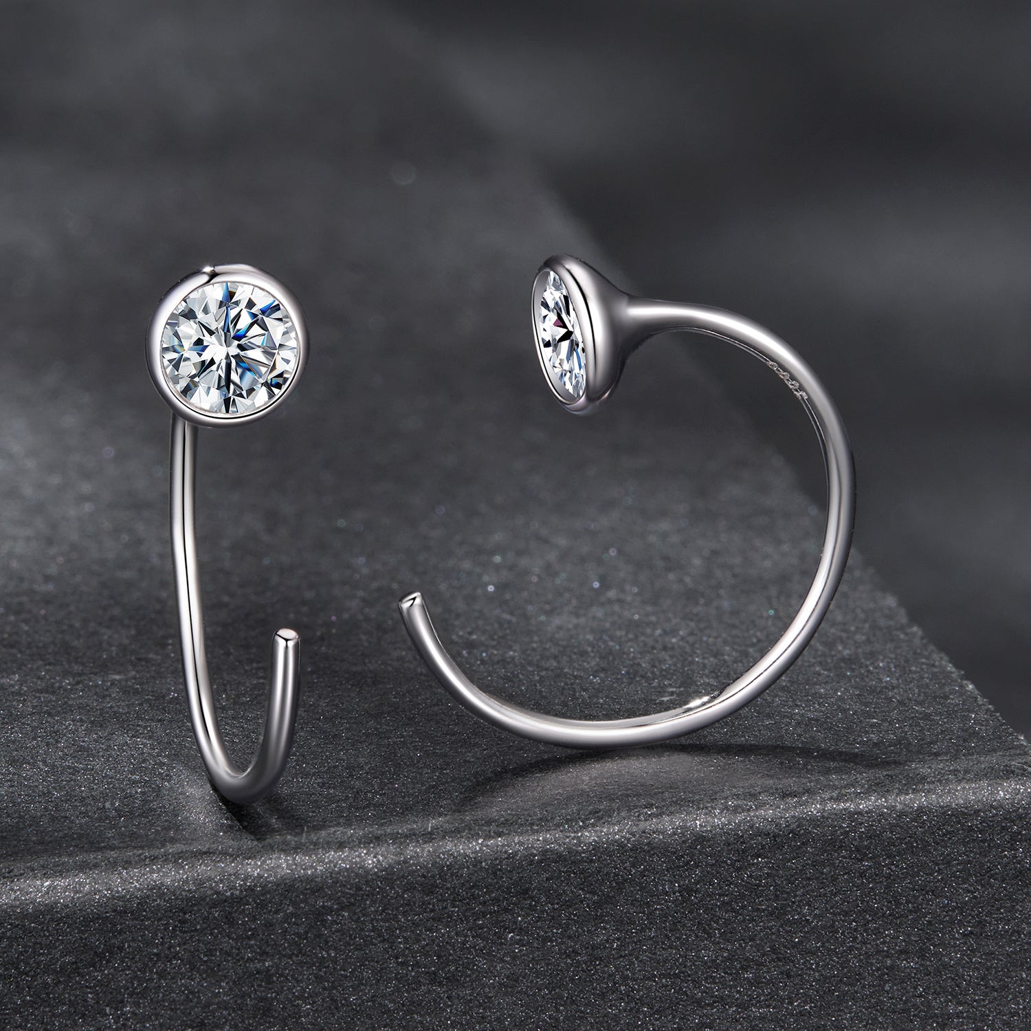925 Sterling Silver Moissanite 0.3 Carat Earrings for Women