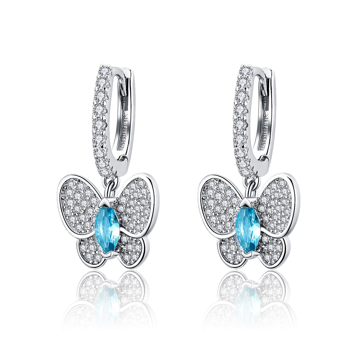 925 Sterling Silver Earrings with Pavé Setting CZ for Women