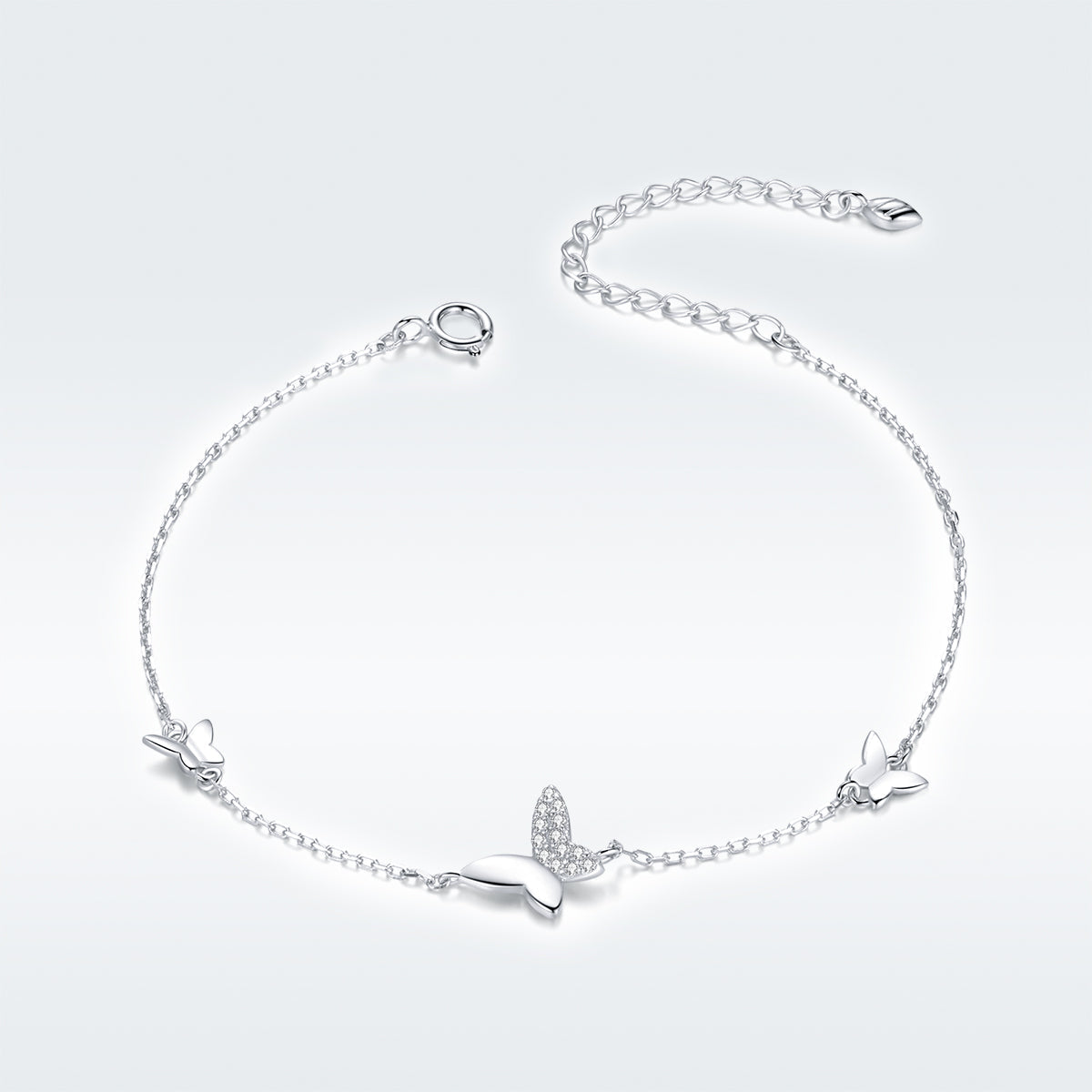 925 Sterling Silver Pavé Setting CZ Bracelet for Women