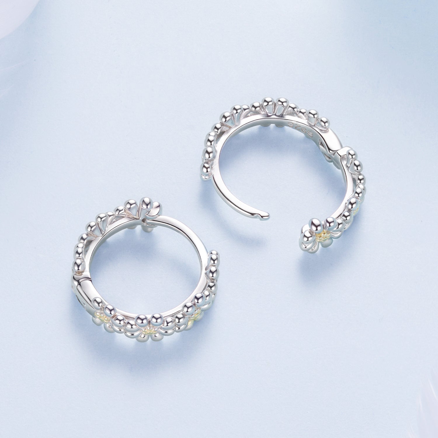 925 Sterling Silver Plated White Gold Earrings for Women