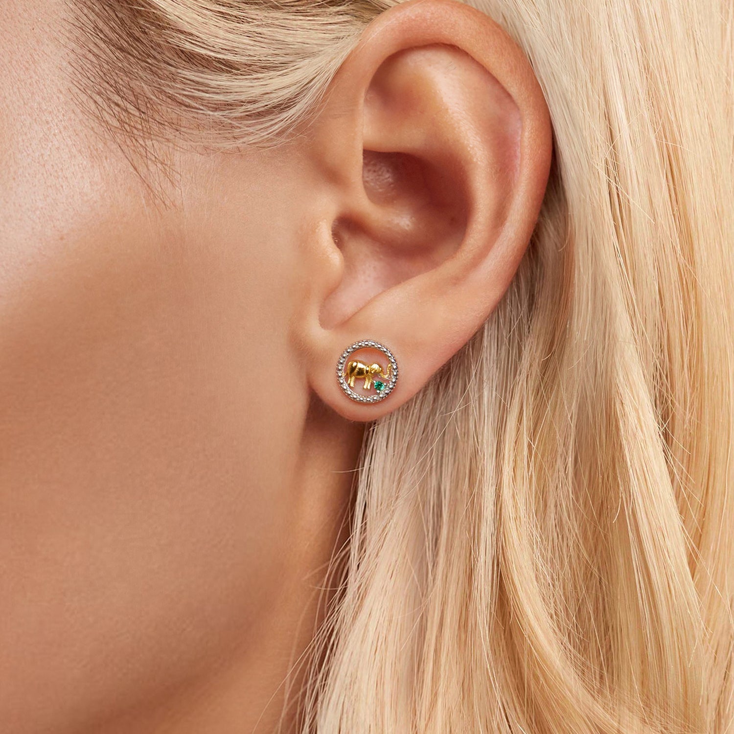 925 Sterling Silver Earrings with CZ in White Gold Plated for Women