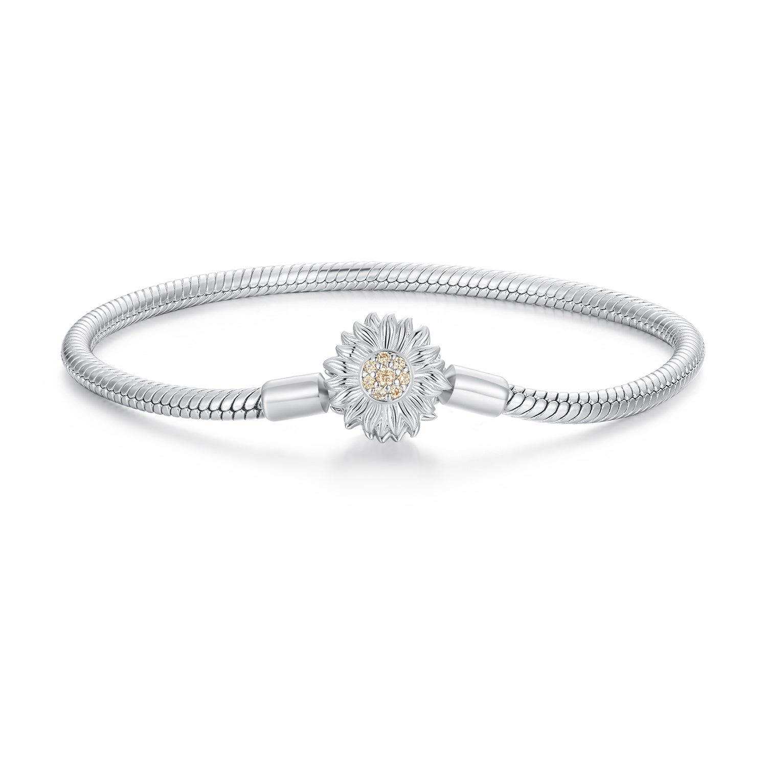 925 Sterling Silver Pavé Setting CZ Bracelet for Women - 17.0 Size, 170mm Length, 3mm Chain Thickness