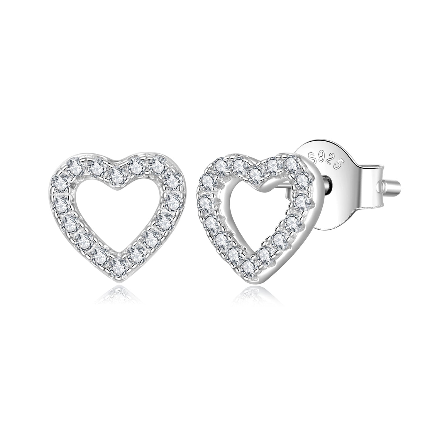 925 Sterling Silver Moissanite 0.10 Carat Earrings for Women
