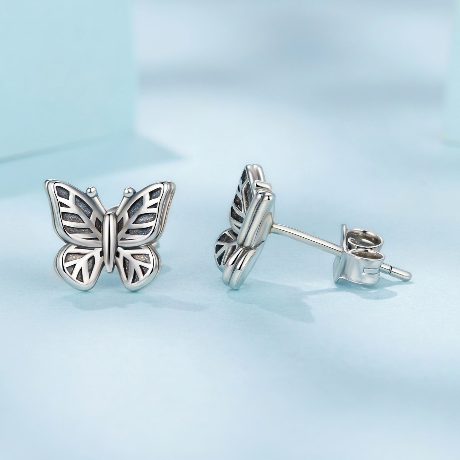 925 Sterling Silver Oxidized Silver Earrings for Women