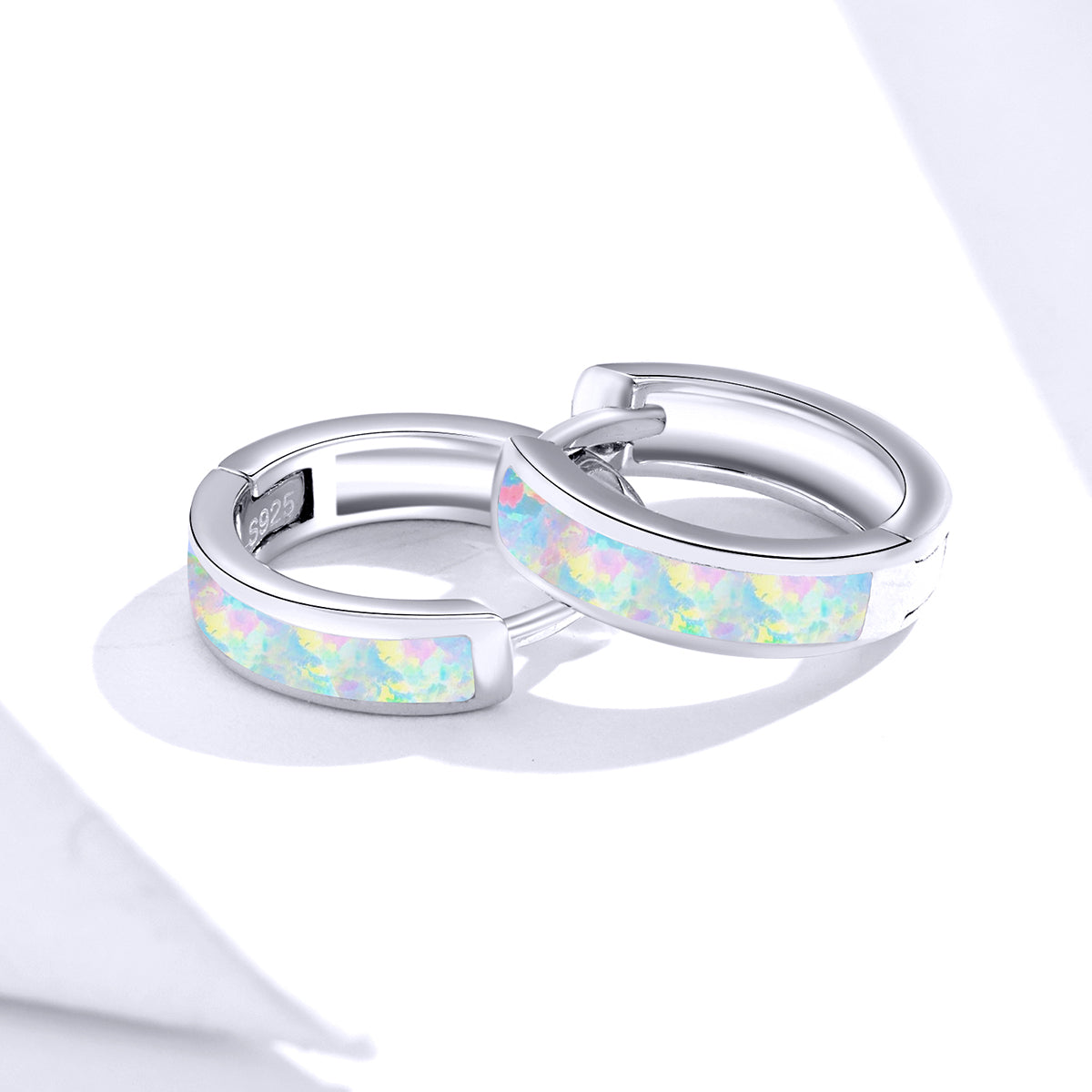 925 Sterling Silver Opal Earrings for Women