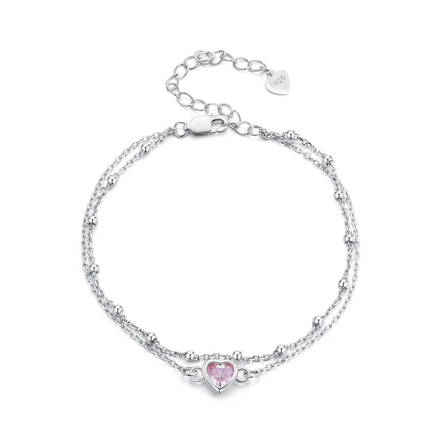 S925 Sterling Silver Pavé CZ Plated Bracelet for Women