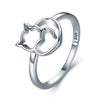 925 Sterling Silver Ring Size 5.0 with Platinum Plating for Women
