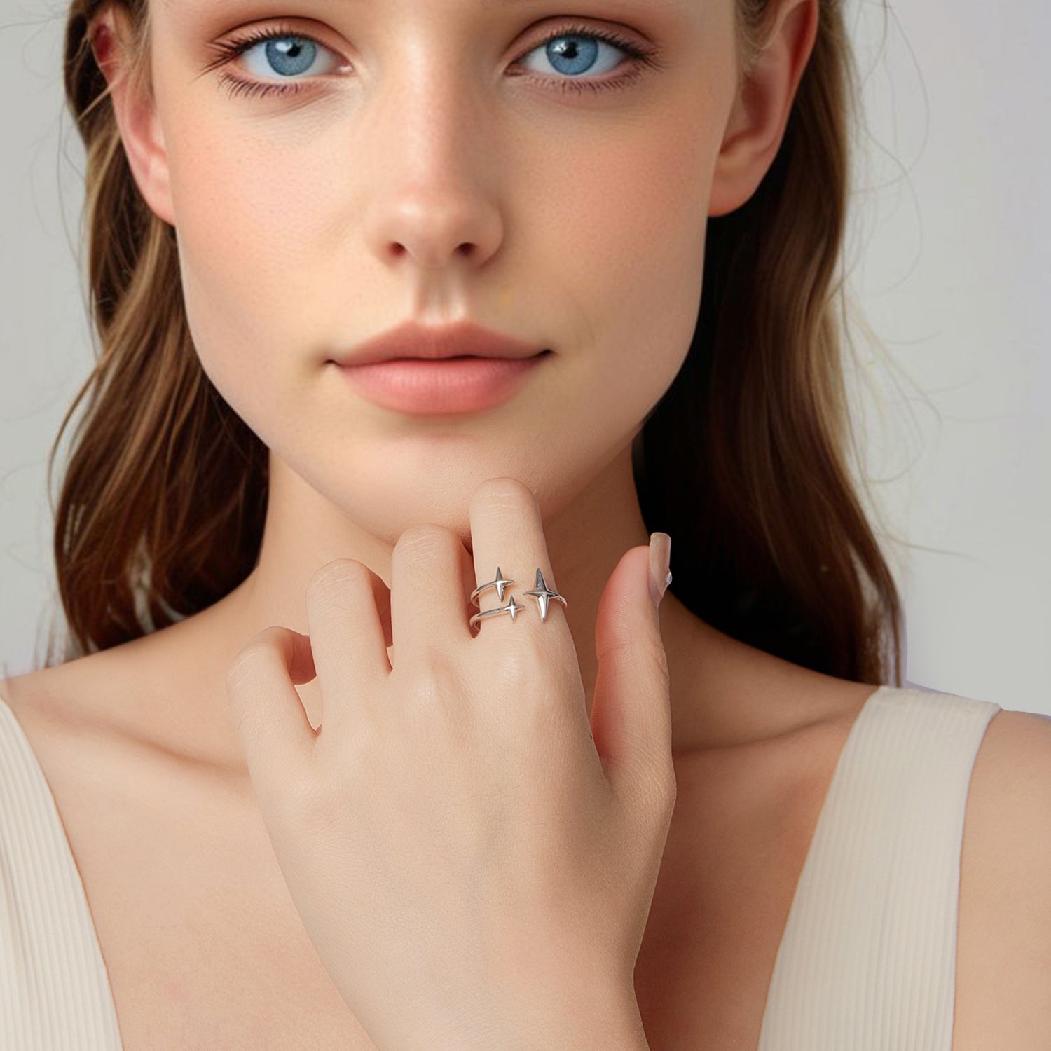 925 Sterling Silver Oxidized Silver Ring for Women