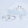 925 Sterling Silver Pavé Setting CZ Oxidized Silver Ring for Women