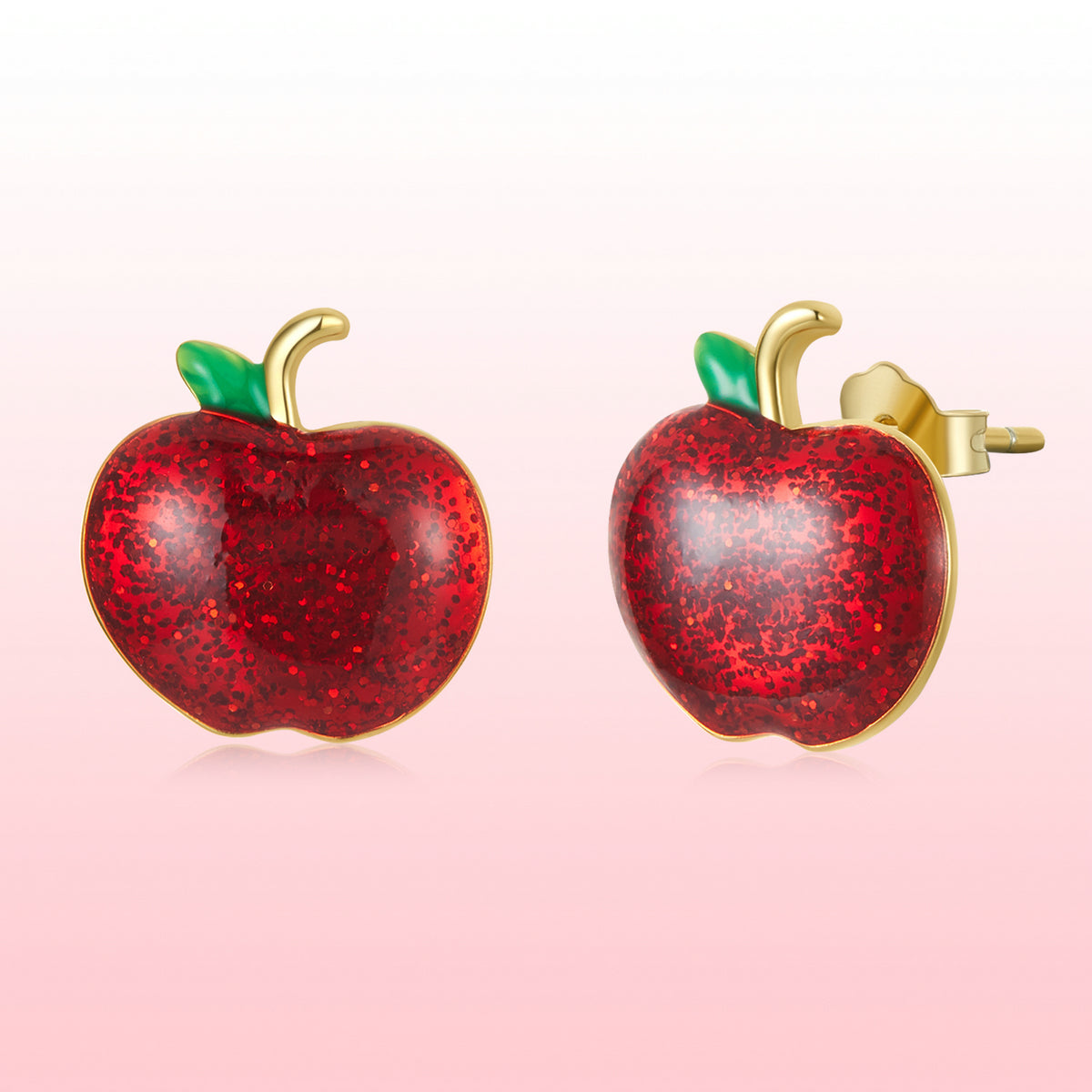 925 Sterling Silver Enamel Plated Gold Earrings