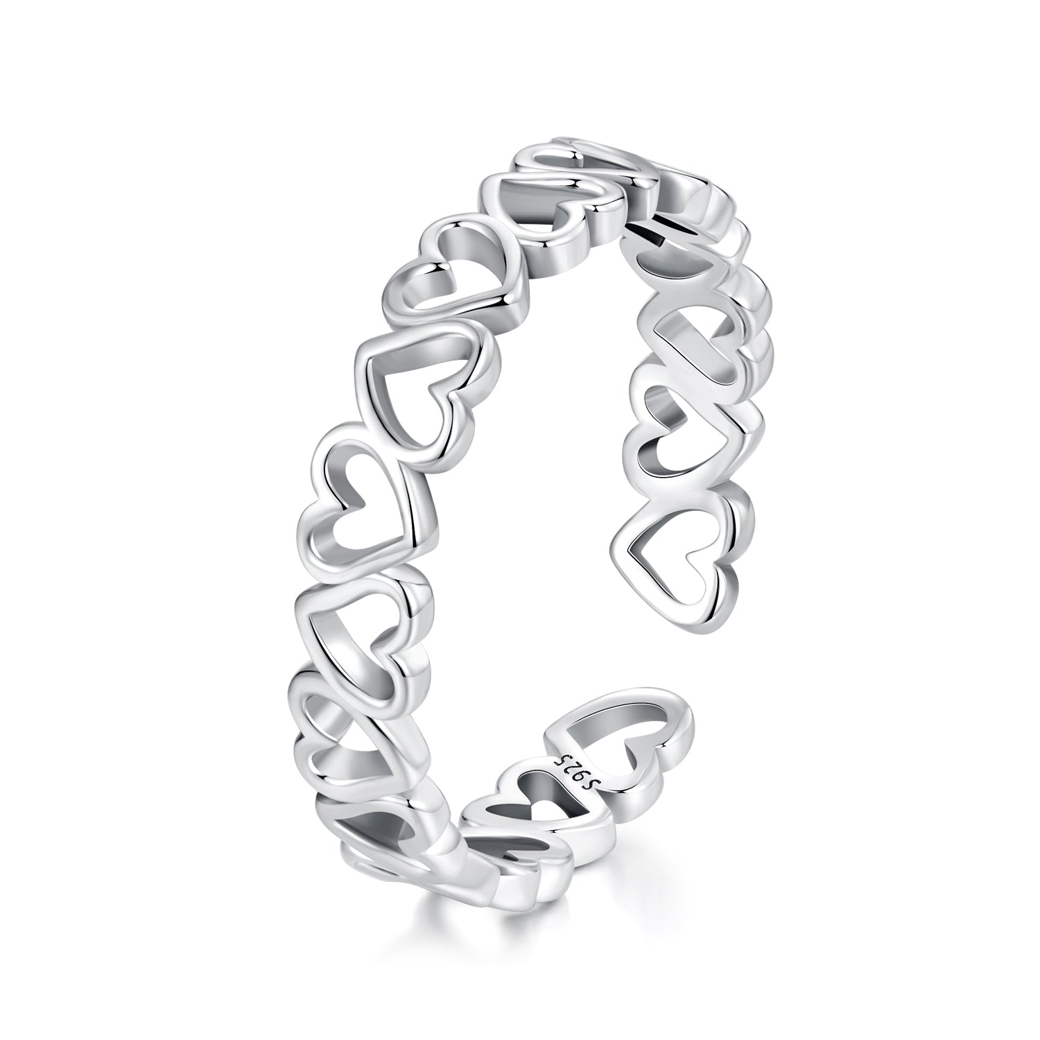 925 Sterling Silver Oxidized Silver 0.4cm Wide Ring