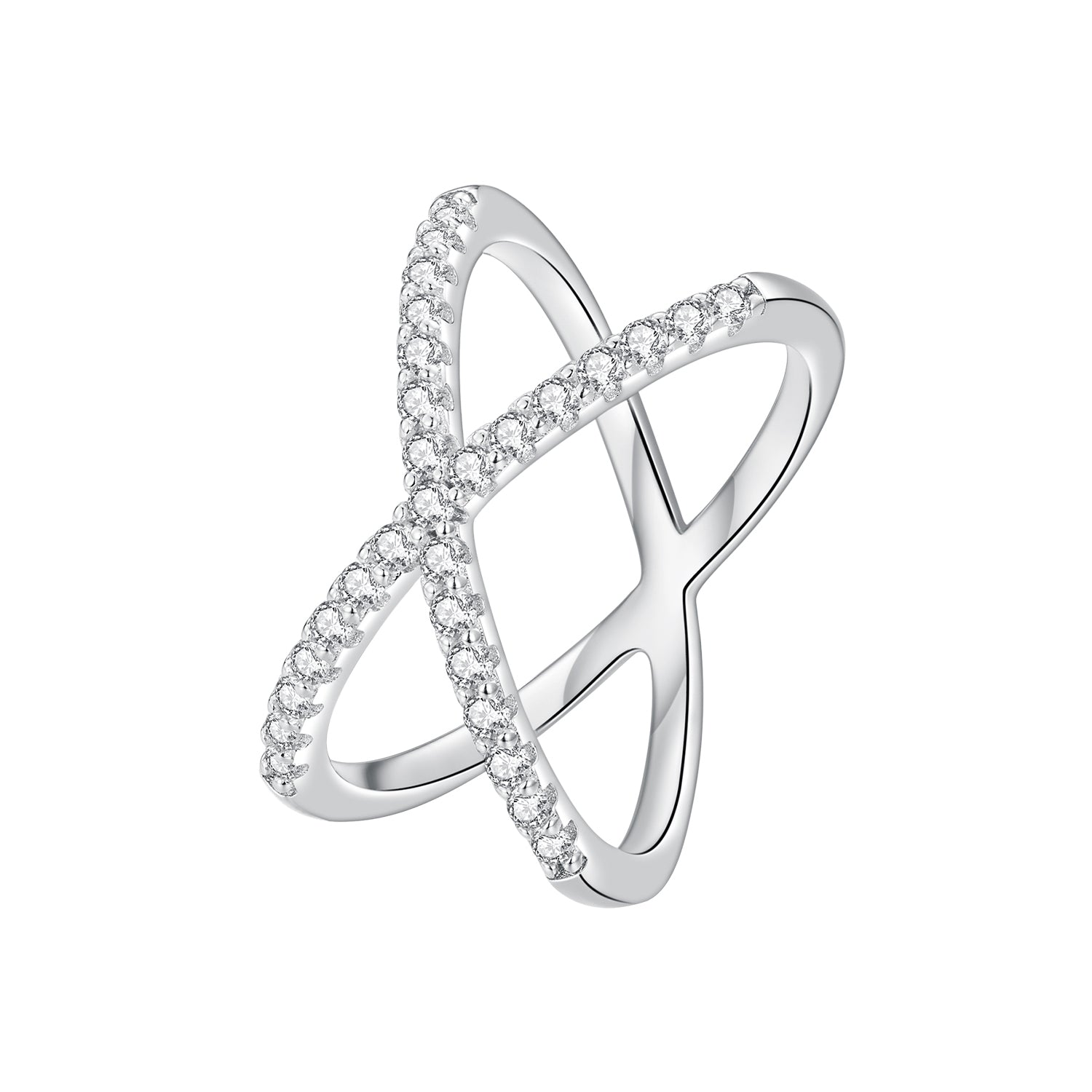 S925 Sterling Silver Moissanite Ring Size 8