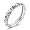 925 Oxidized Silver 0.3cm Ring Size 6.0 for Women
