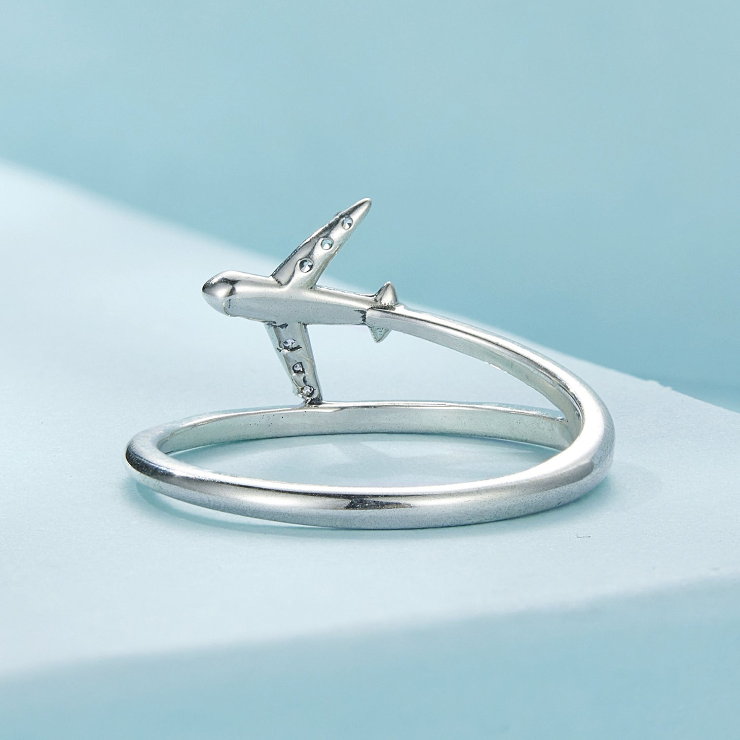 925 Sterling Silver Ring with Pavé Setting CZ, Size 6.0, Oxidized Finish for Women