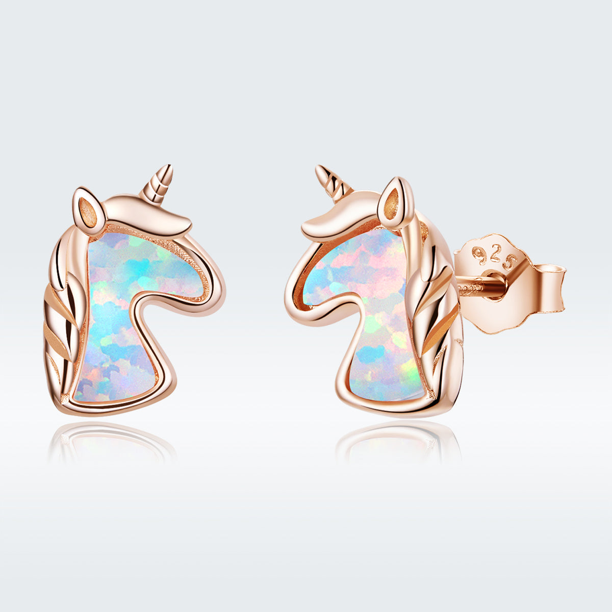925 Sterling Silver Opal Earrings for Women