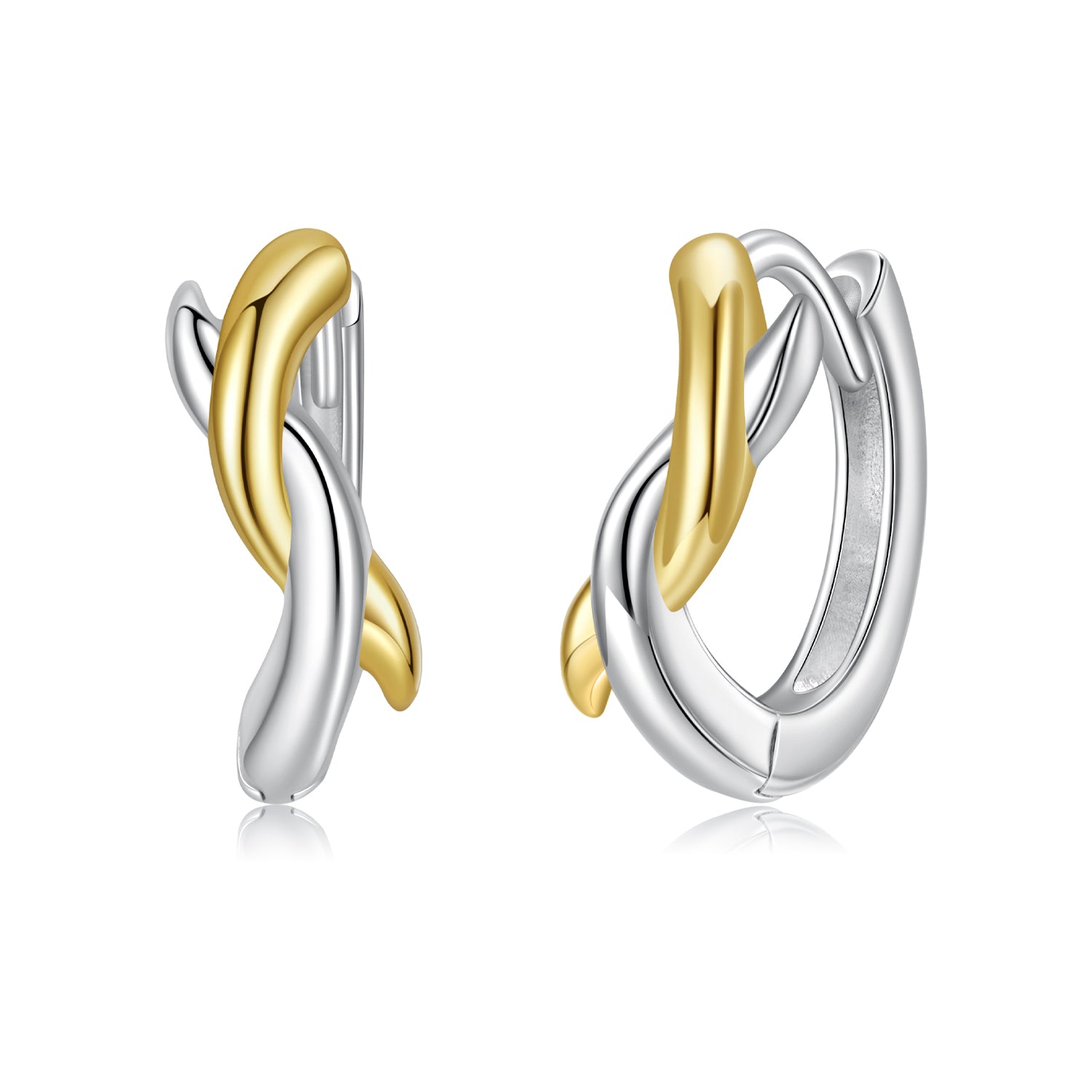 925 Sterling Silver White Gold Plated Earrings