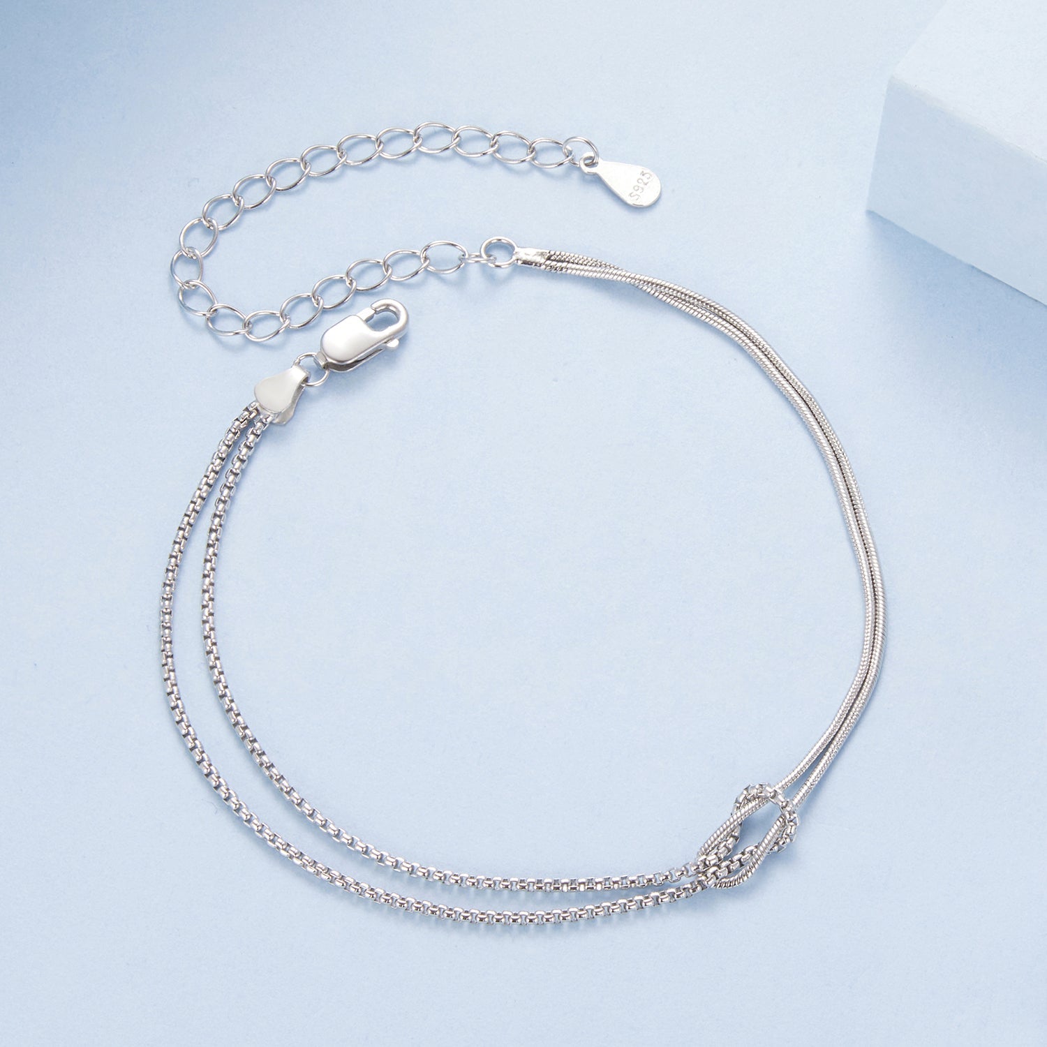 925 Sterling Silver & Plated White Gold Bracelet for Women