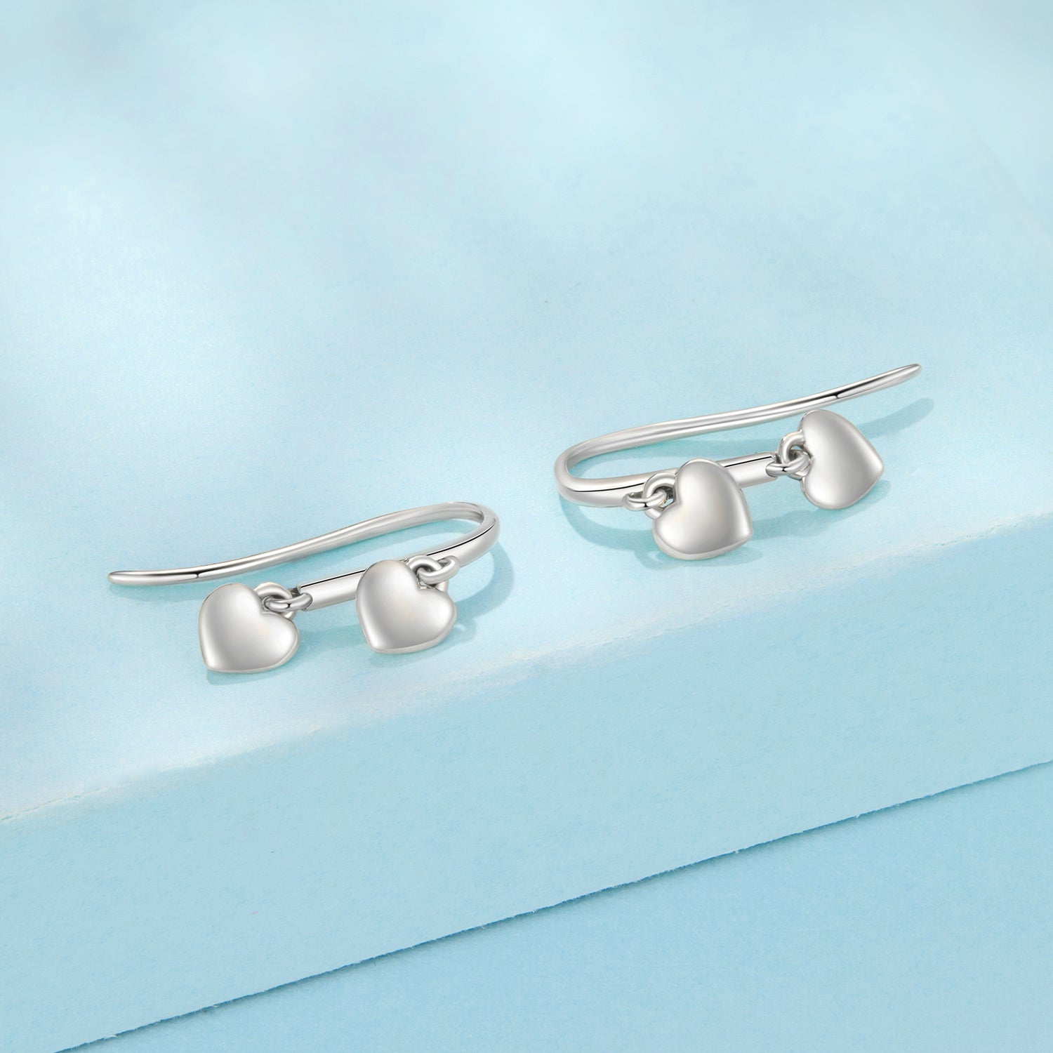 925 Sterling Silver Earrings 1.8*0.5cm for Women