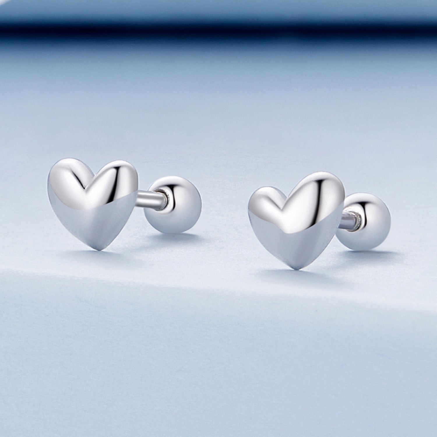925 Sterling Silver Plated Platinum 5mm Earrings for Women