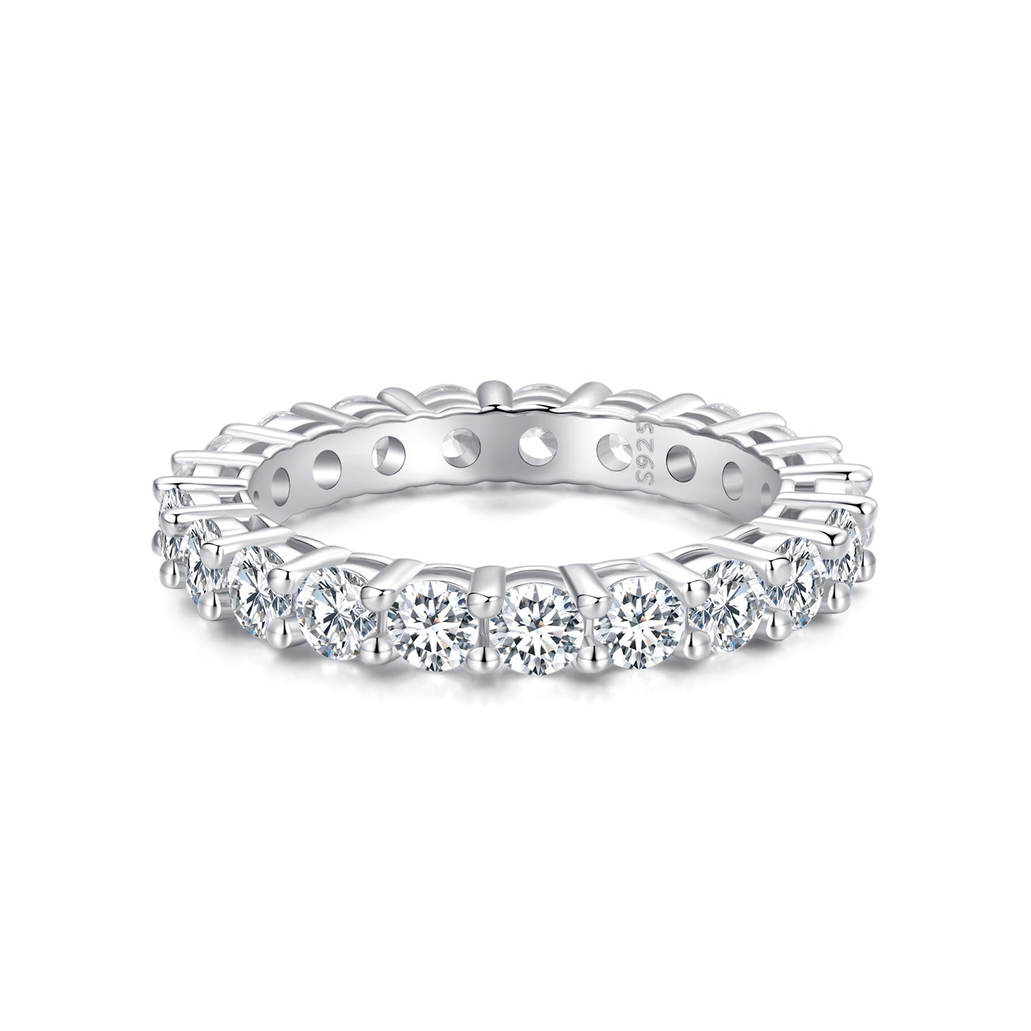 925 Sterling Silver Moissanite 0.1ct Ring Size 6 for Women