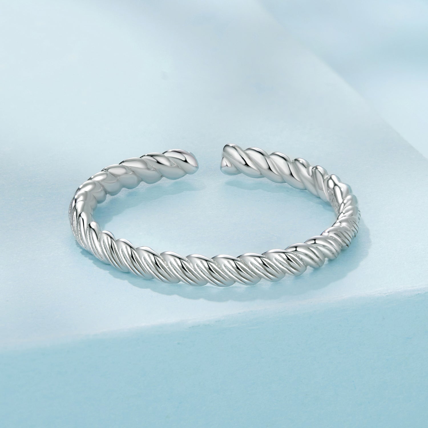 925 Sterling Silver White Gold Plated Ring for Women