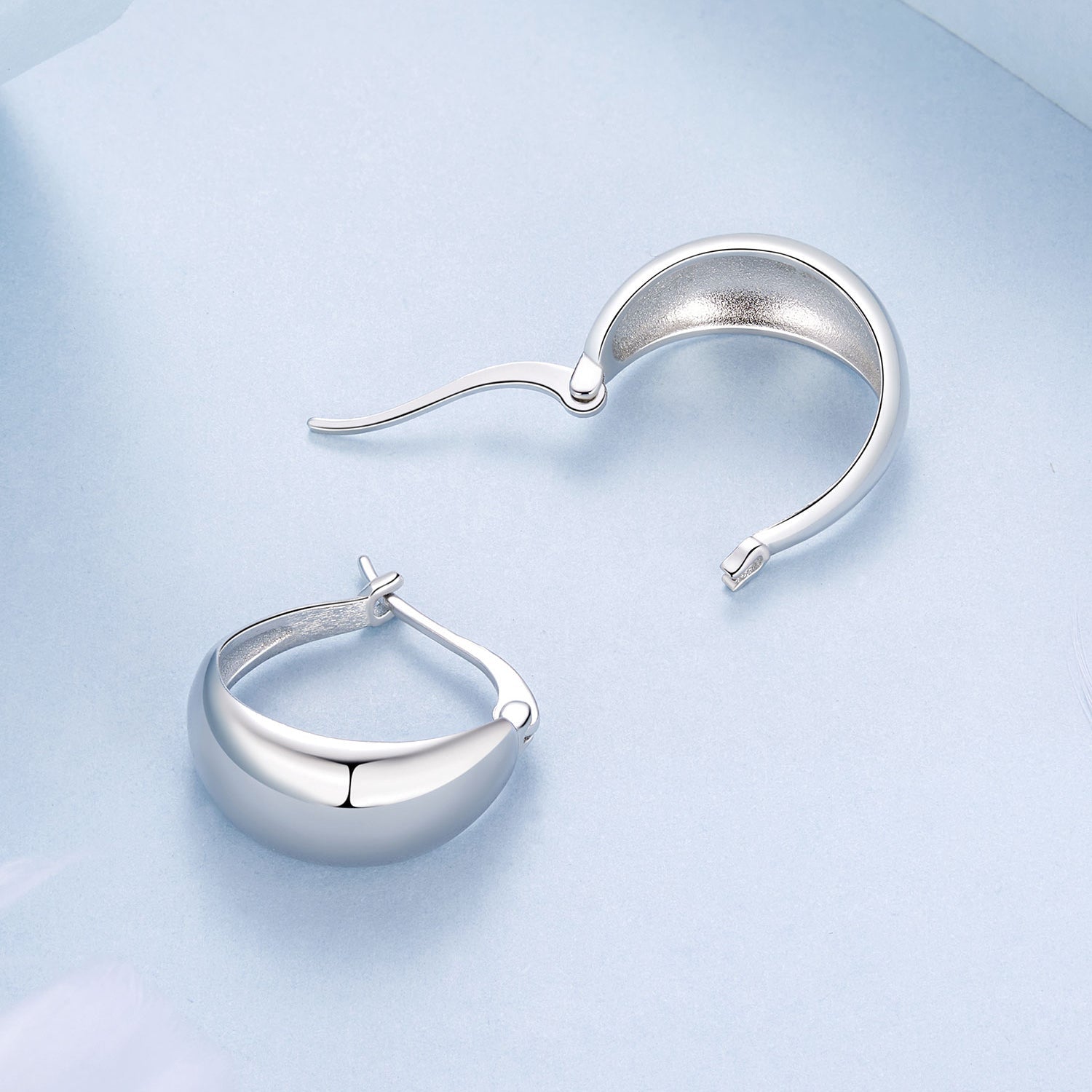 925 Sterling Silver White Gold Plated Earrings for Women