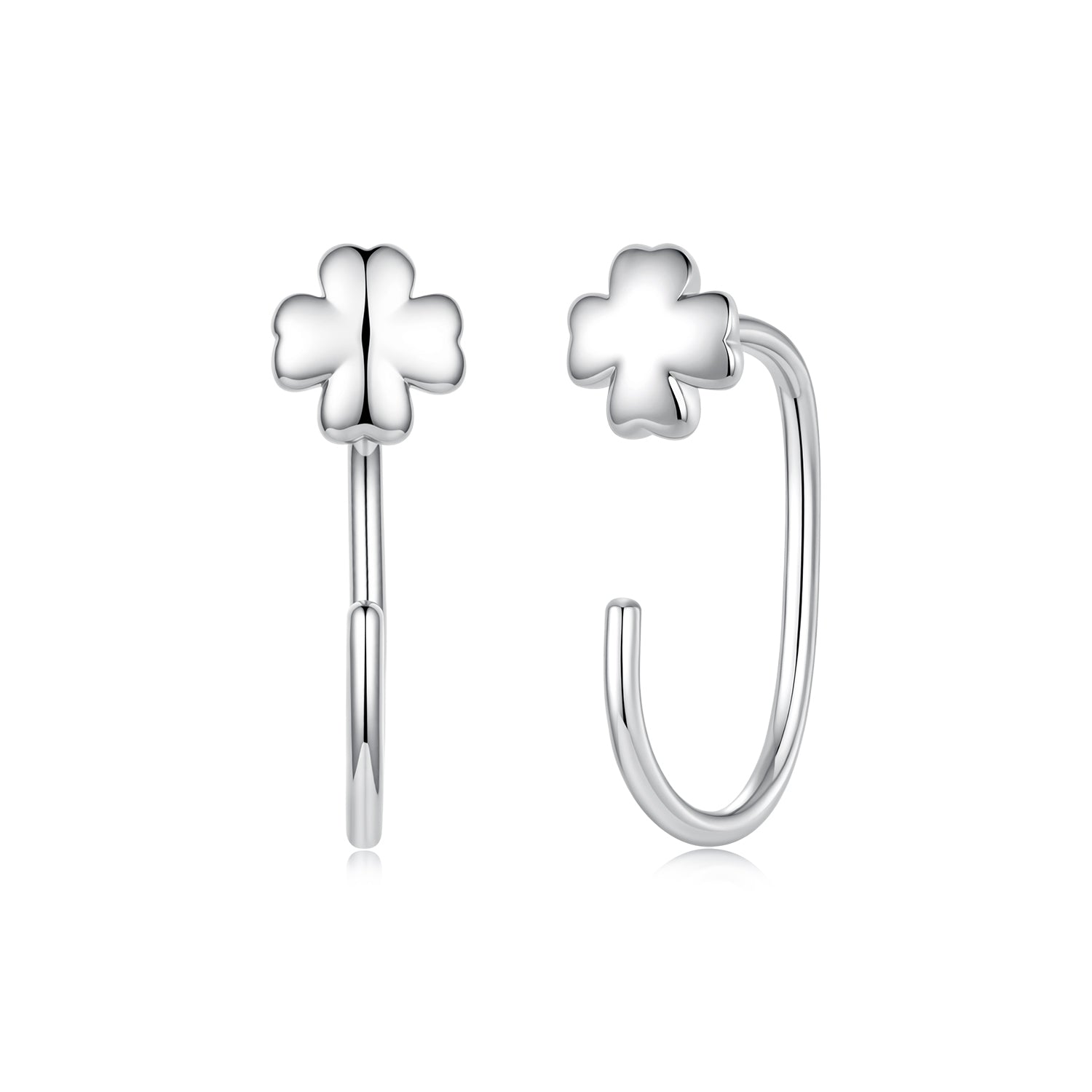 S925 Silver Brass and White Gold Plated 1.4cm Earrings for Women
