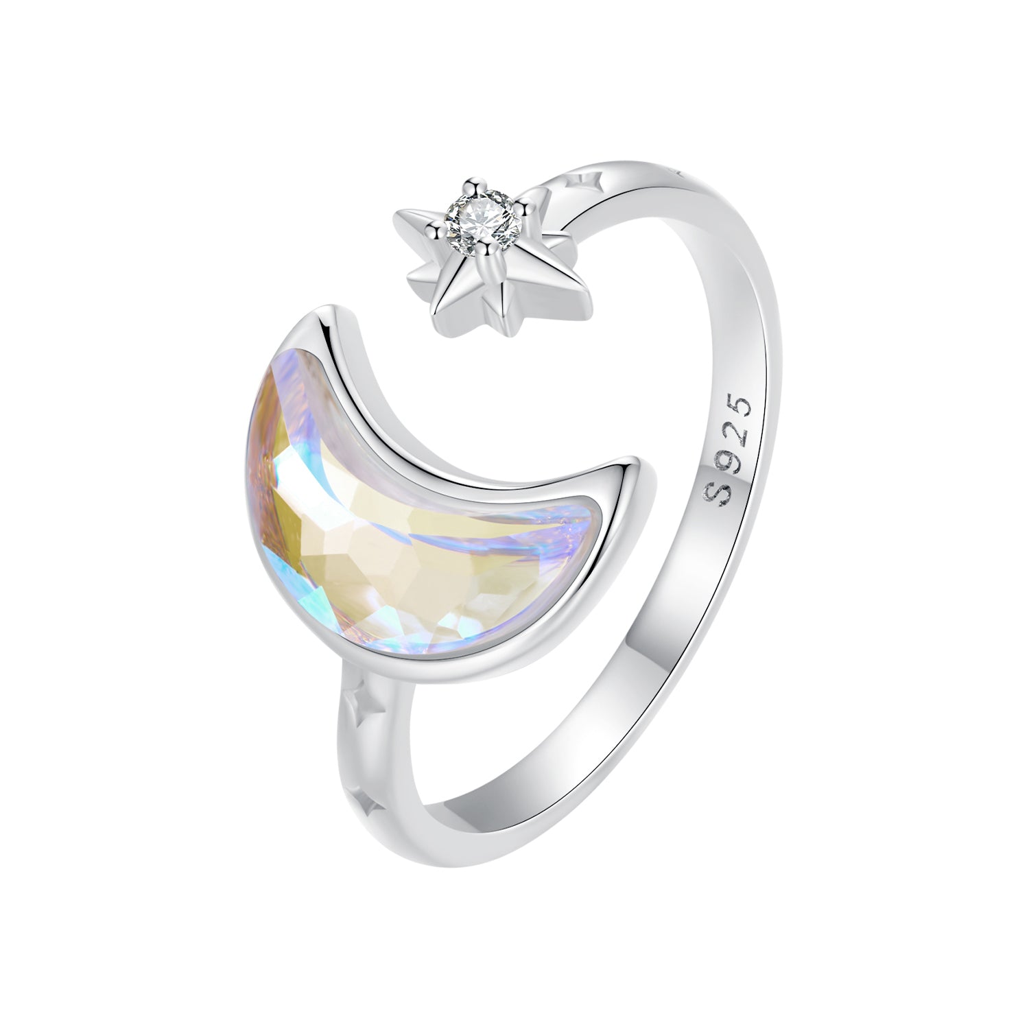 925 Sterling Silver Ring with Pavé Setting CZ in 1.9mm Width for Women